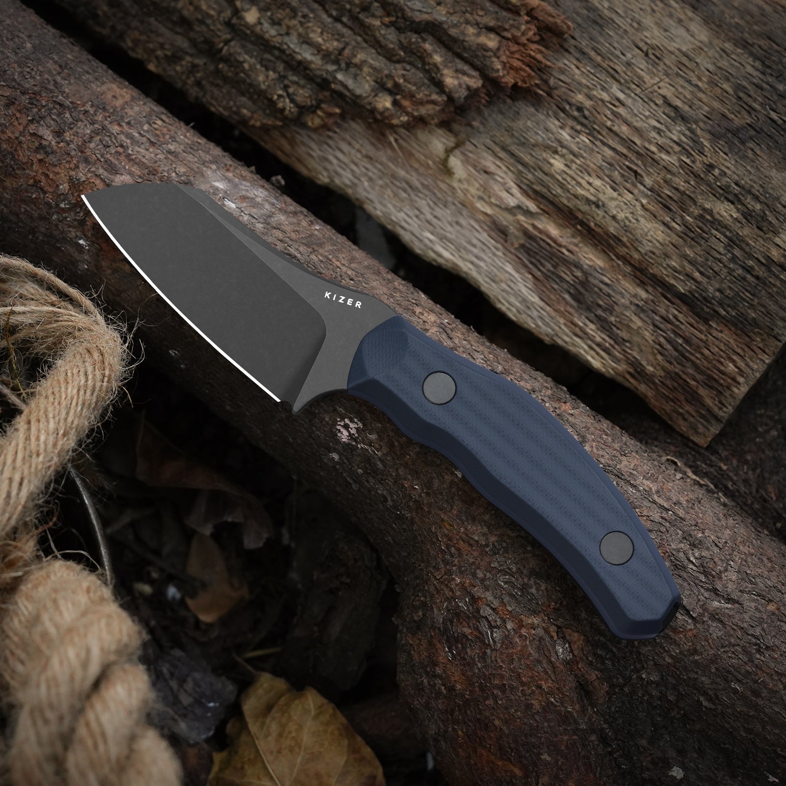 Bulldog Fix | One-Piece G10 Handle | 14c28n | Fixed Blade | KizerV™ 1116A3