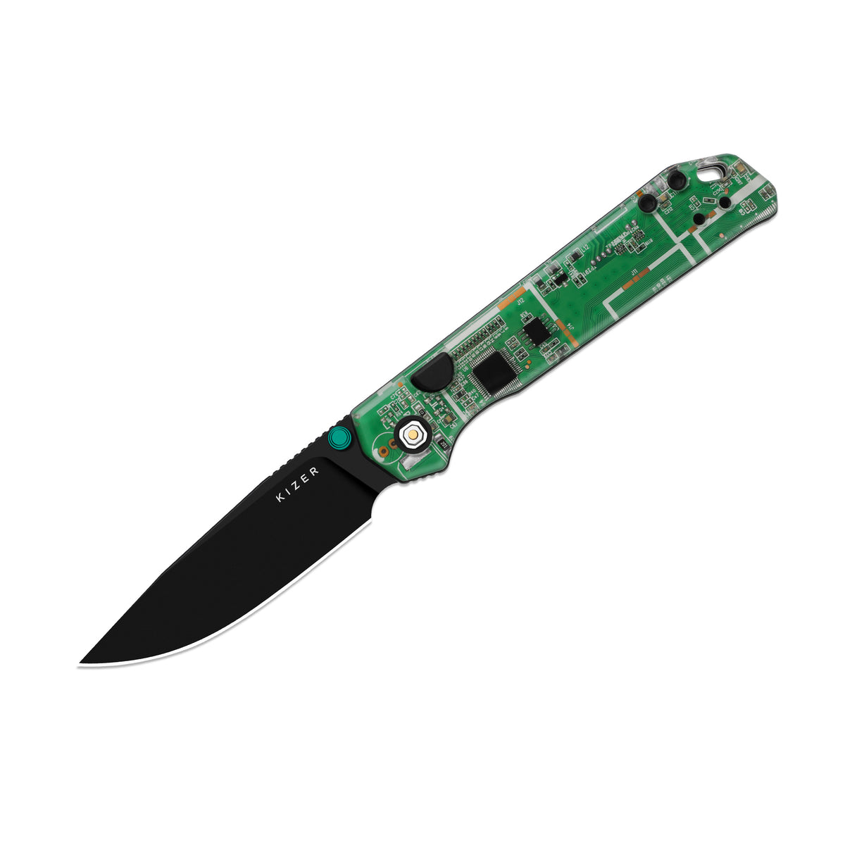 Begleiter PCB | Kizer Button Liner Lock™ | BD1N | Resin & PCB | Black PVD Coating | KizerV™ 3458.2BDA5