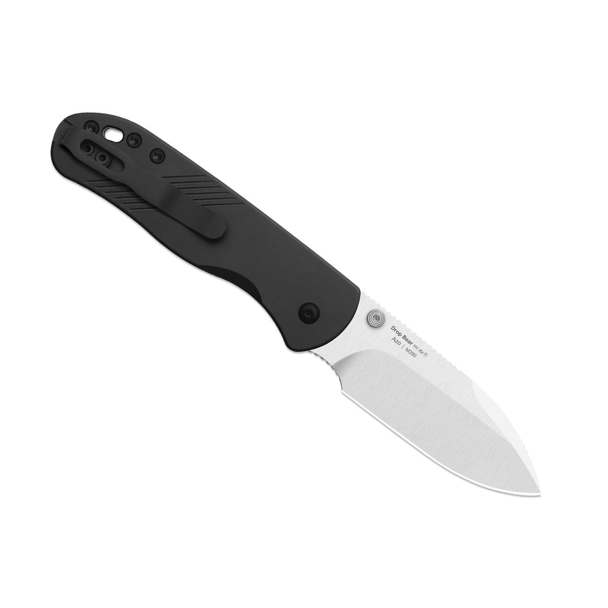 Drop Bear 292 AirTi | Kizer Button Liner Lock™ | M390 + Satin | Gray Milled Aluminum | KizerB™ 3619.292BD2