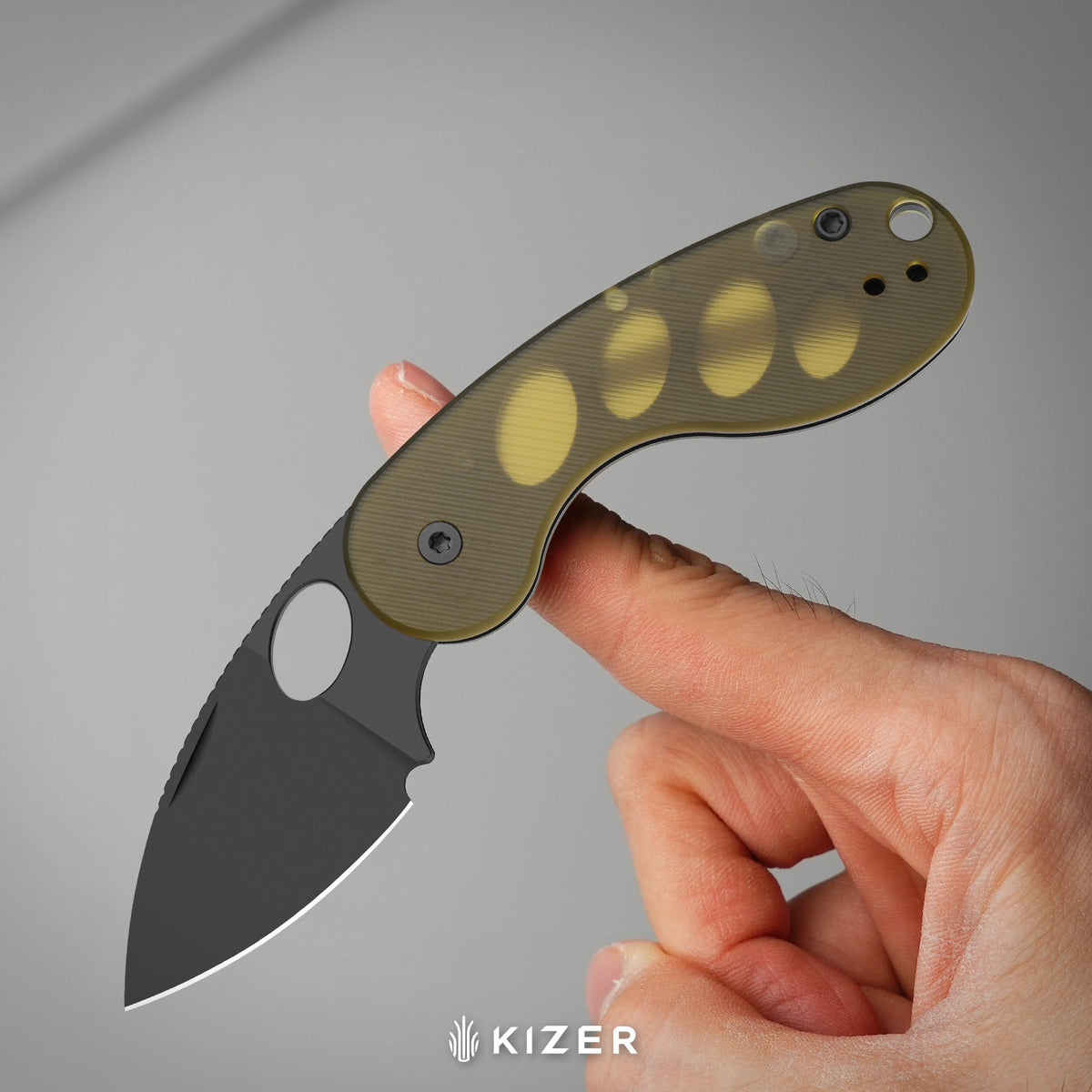 Microbe TSJ AirTi | KStop™ Slip joint | Richlite | 14C28N + Stonewashed | KizerV™ 2742TSJA2