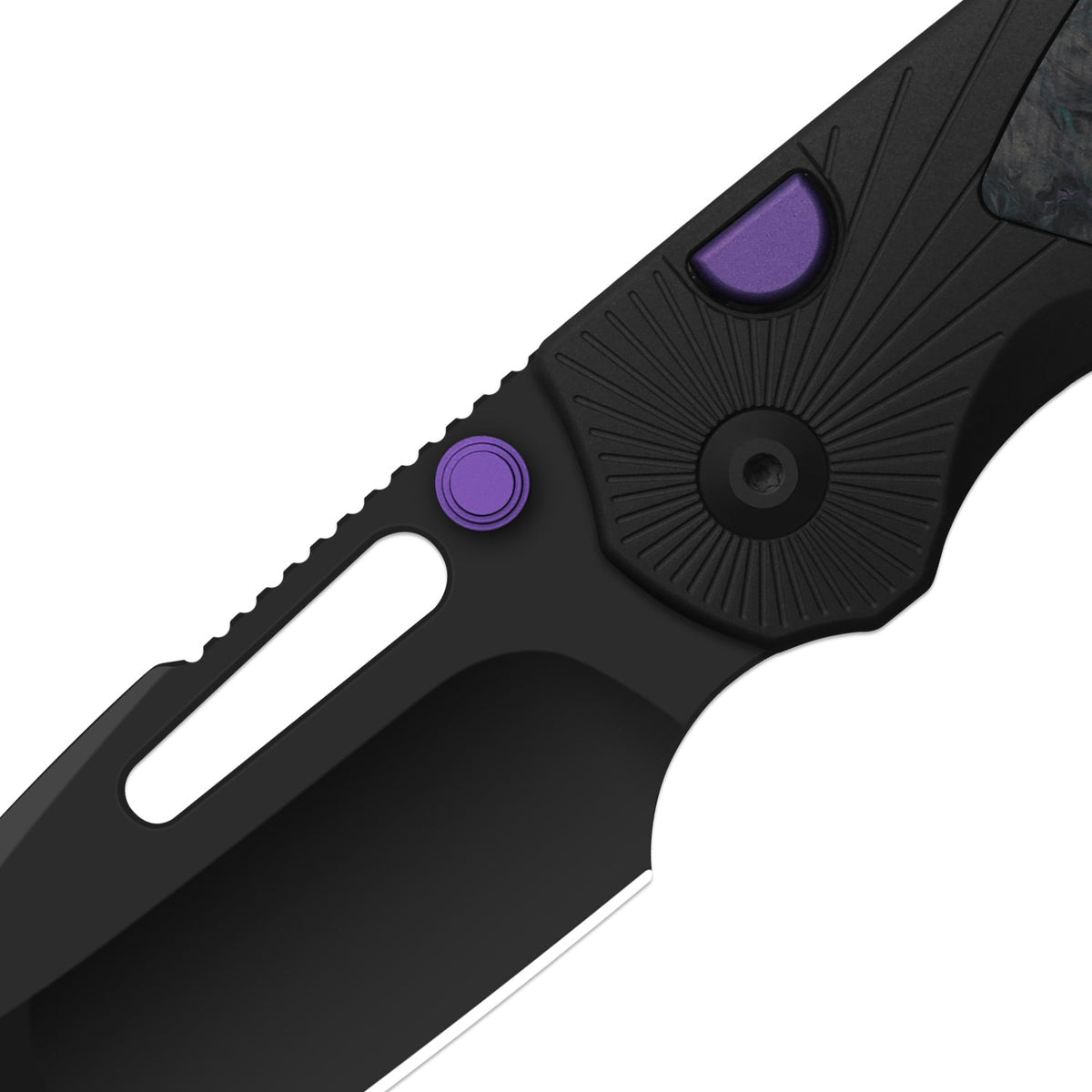 Durandal | Kizer Button Liner Lock™ | Aluminum & Fatcarbon® Black Dark Matter | S35VN + Black PVD Coating | KizerB™ 3765BD1