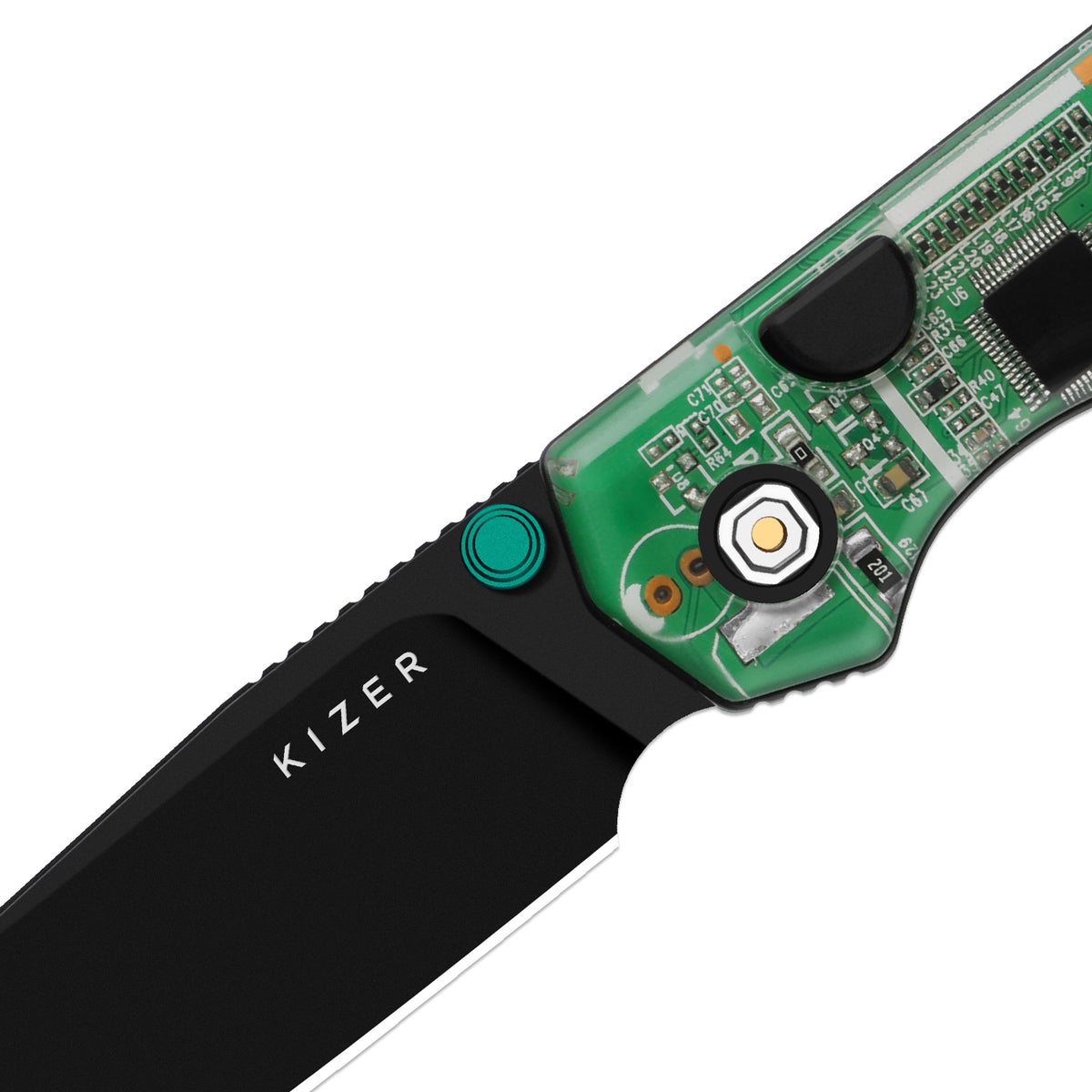 Begleiter PCB | Kizer Button Liner Lock™ | BD1N | Resin & PCB | Black PVD Coating | KizerV™ 3458.2BDA5