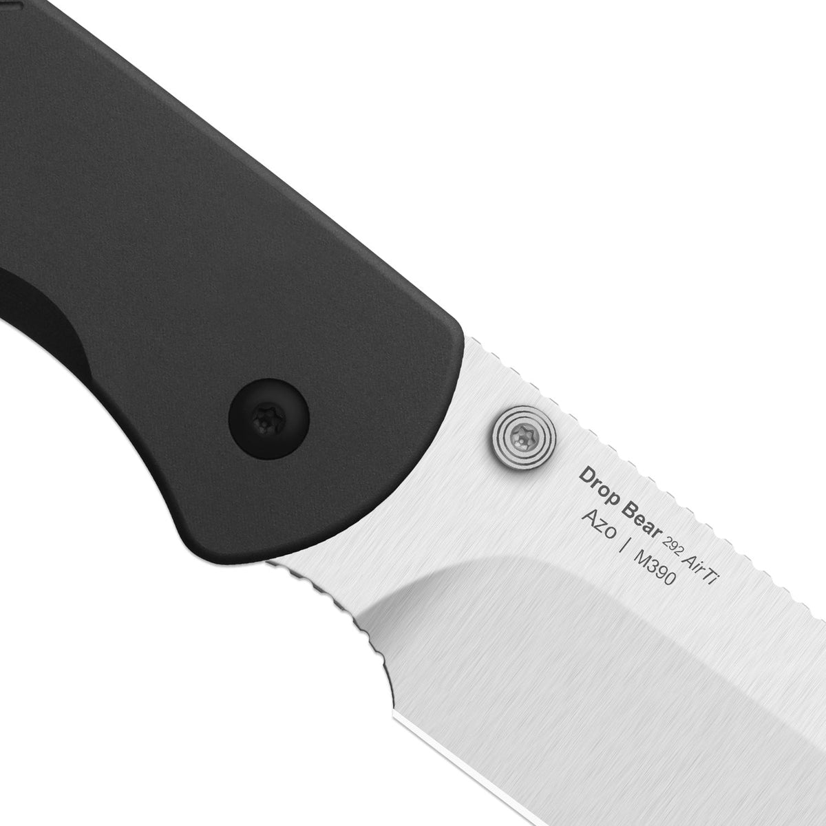 Drop Bear 292 AirTi | Kizer Button Liner Lock™ | M390 + Satin | Gray Milled Aluminum | KizerB™ 3619.292BD2