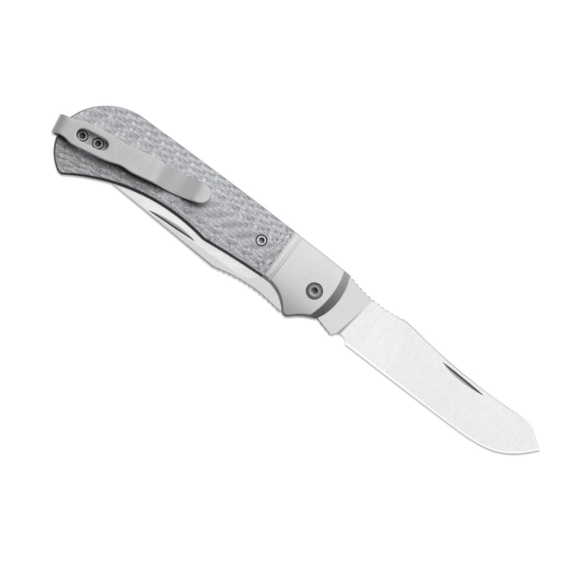 Trestle TP AirTi | BD1N Dual-Blade Clip Point & Spey Point | KStop™ 105° Half-Stop Trapper | Aluminum & Carbon Fiber | KizerB™ 3761TPA1