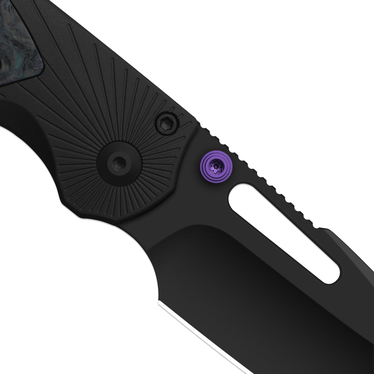Durandal | Kizer Button Liner Lock™ | Aluminum & Fatcarbon® Black Dark Matter | S35VN + Black PVD Coating | KizerB™ 3765BD1
