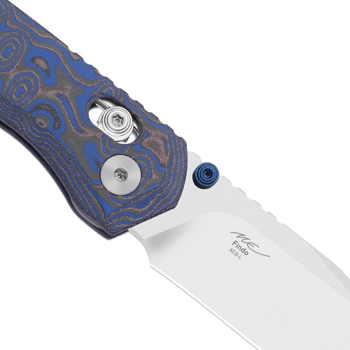 Findo | Clip Point | Kizer Clutch Lock™ | AEB-L + Satin | vortex pattern micarta | KizerV™ 3743CC2