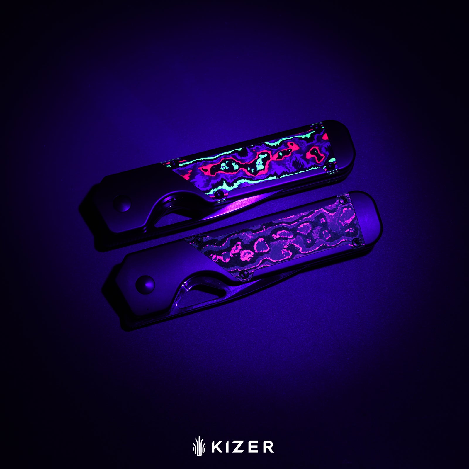 Militaw® | S45VN | Hand-Polished Mirror | Titanium+CamoCarbon Jazz | KizerB™ 3634A10