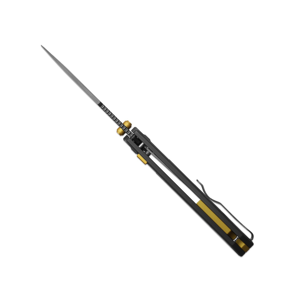 Durandal | Kizer Button Liner Lock™ | Aluminum & Fatcarbon® Camo Gold | S35VN + Gunmetal Gray PVD Coating | KizerB™ 3765BD2