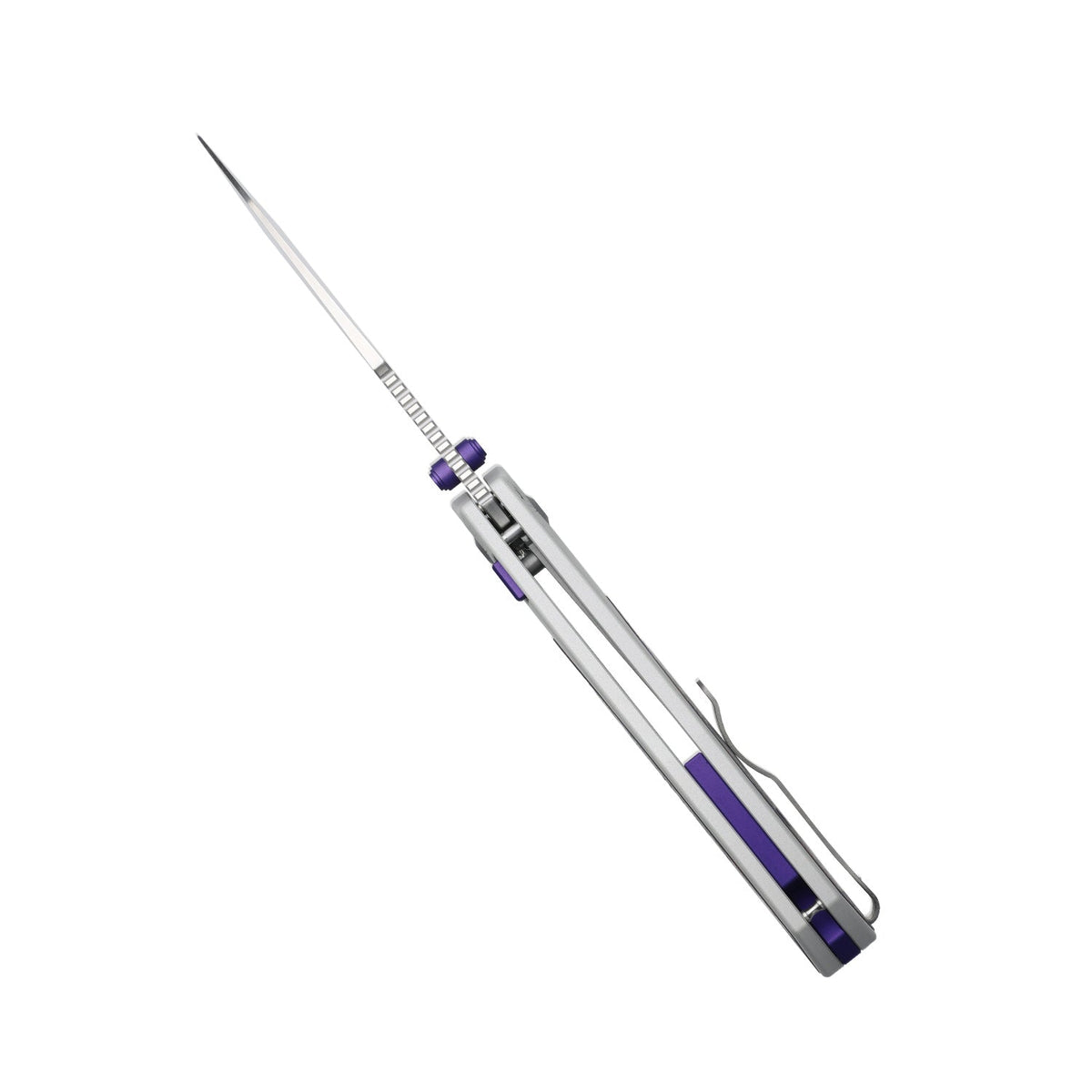 Durandal | Kizer Button Liner Lock™ | Aluminum & Fatcarbon® Purple Haze | S35VN + Satin | KizerB™ 3765BD3