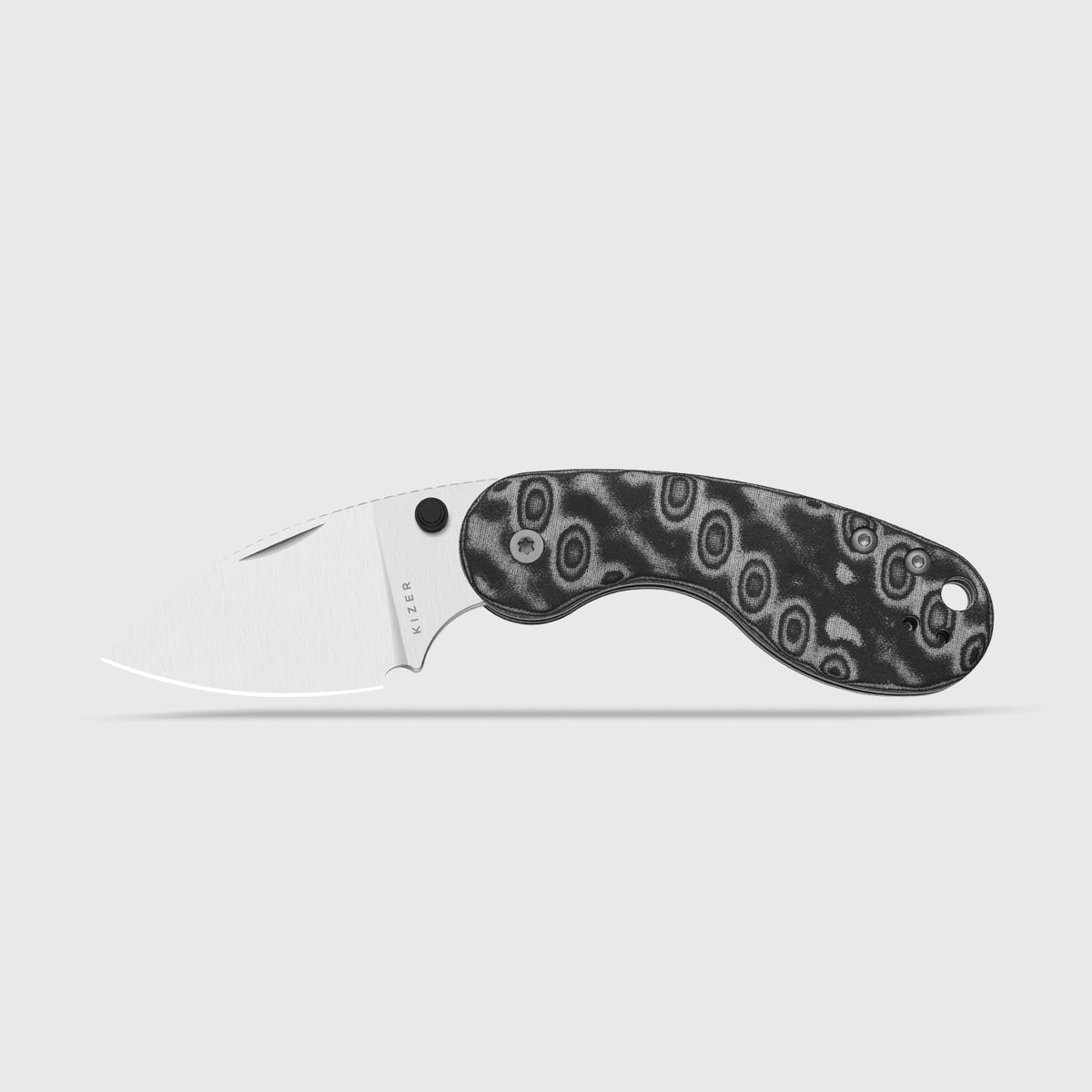 Microbe DSJ AirTi | Detent Slip Joint | vortex pattern micarta | 14C28N + Satin | KizerV™ 2742DSJA2