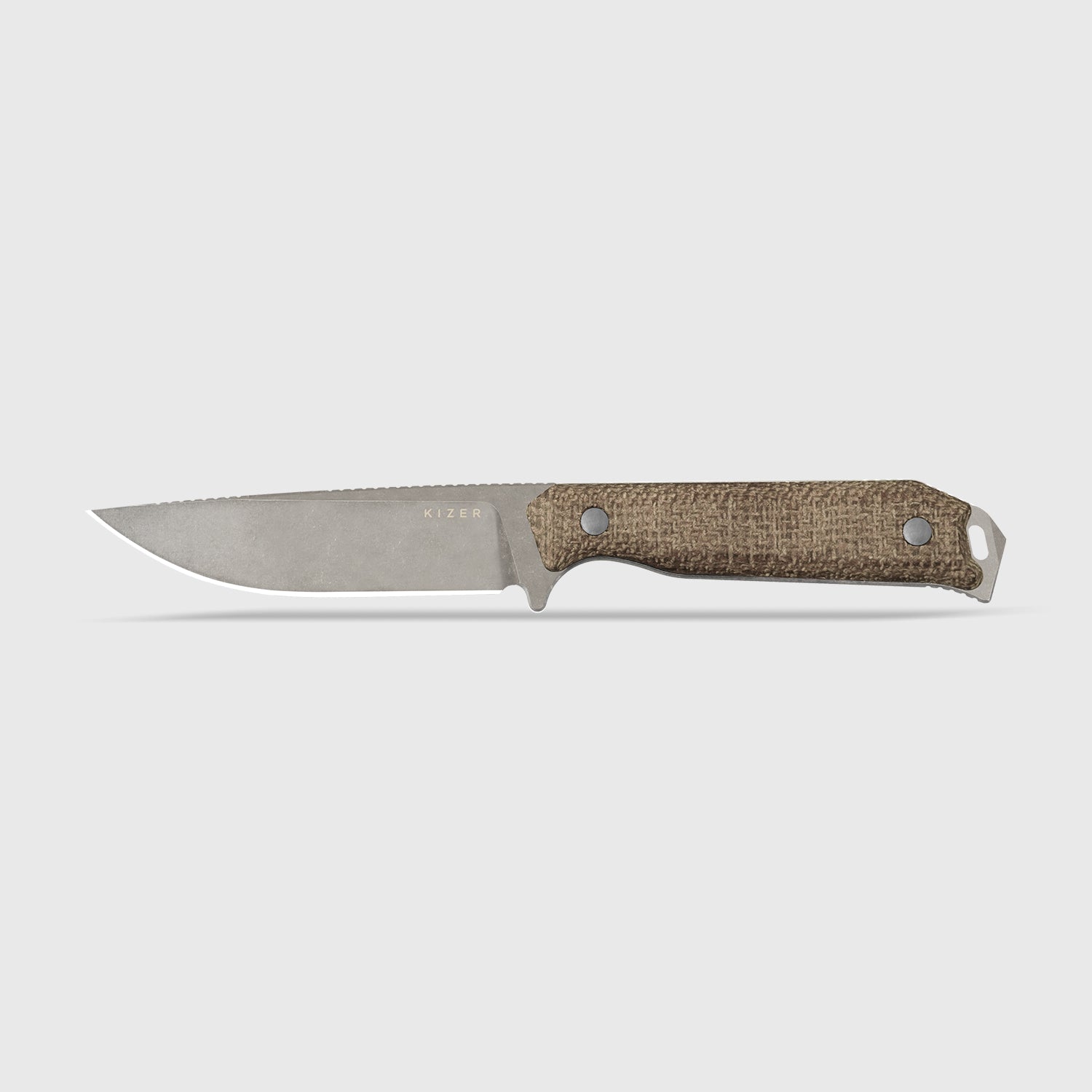 Begleiter® Fix | 3V+Hollow Grind | Burlap Micarta | Hollow Grind | KizerV™ 1045MD1
