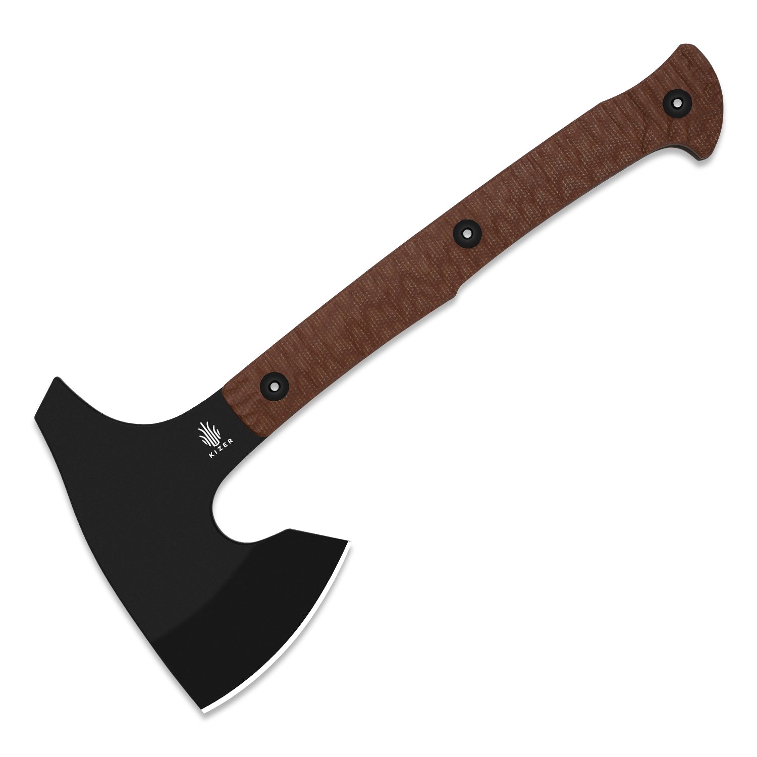Urus | Lightweight Axe | 1095 | Black Coating | Micarta | Camping Outdoor Tool | KizerV™ 1073A1
