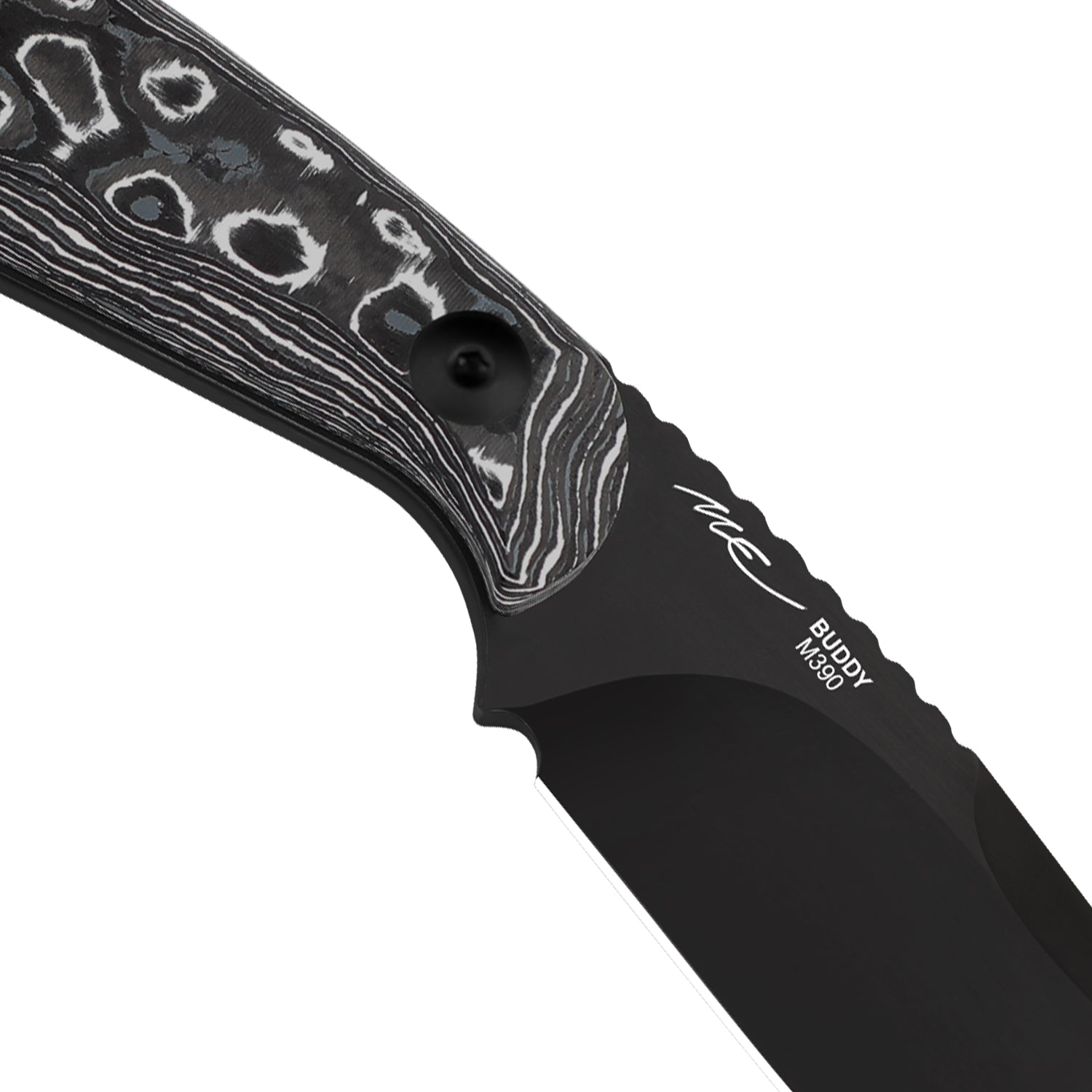 BUDDY | M390 | Fat Carbon White Storm | KizerB™ 1081A9