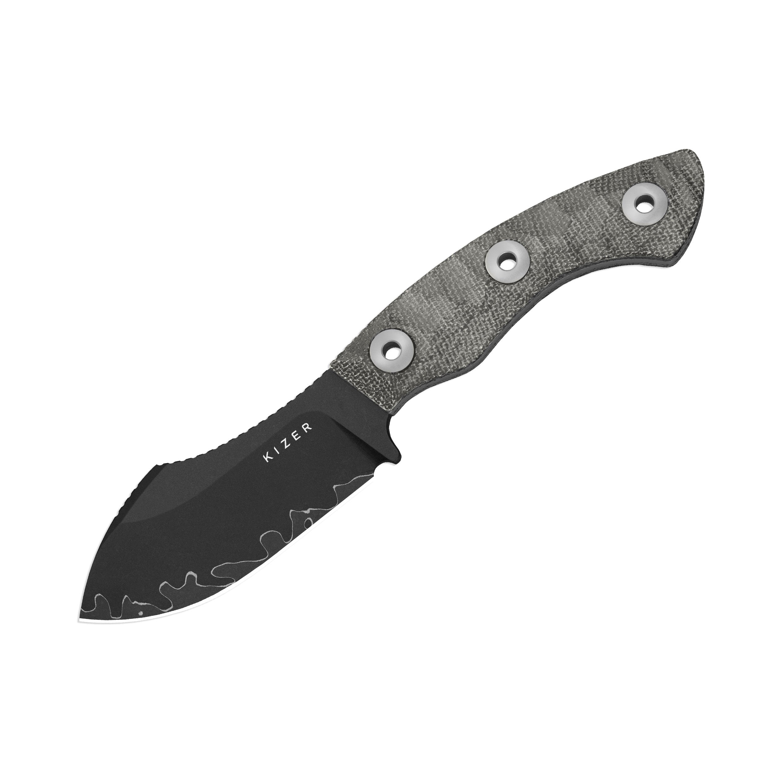 Rook | 3-layer Composite Steel | Norplex UltreX Micarta | Fixed Blade | 1090A2
