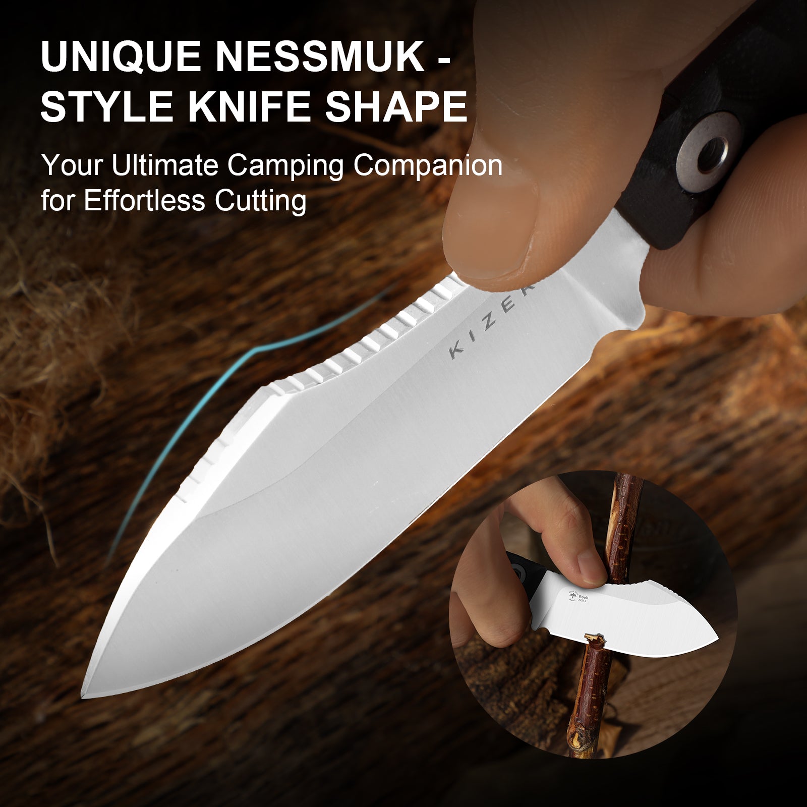 Rook | AEB-L | G10 | Fixed Blade | KizerV™ 1090A3