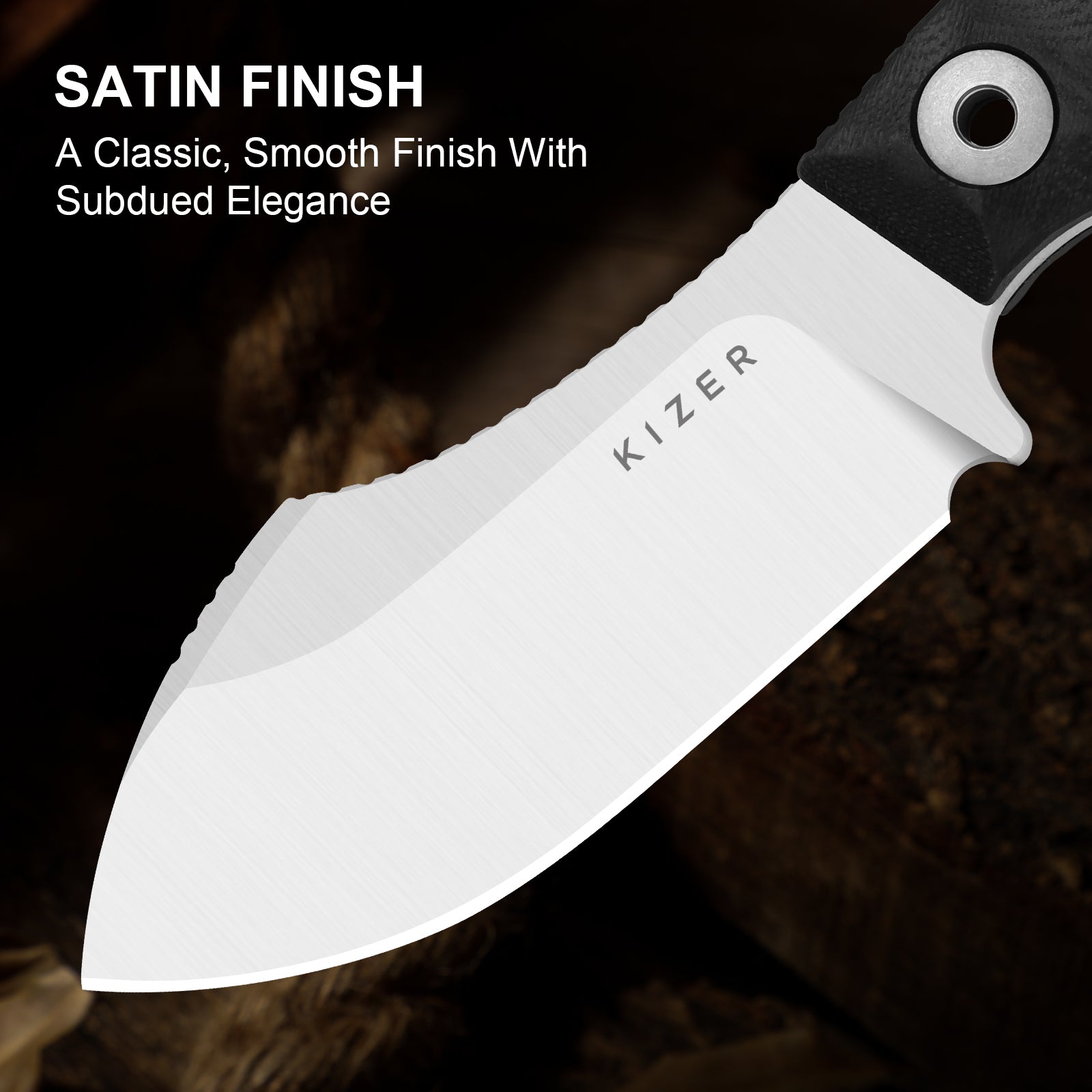 Rook | AEB-L | G10 | Fixed Blade | KizerV™ 1090A3