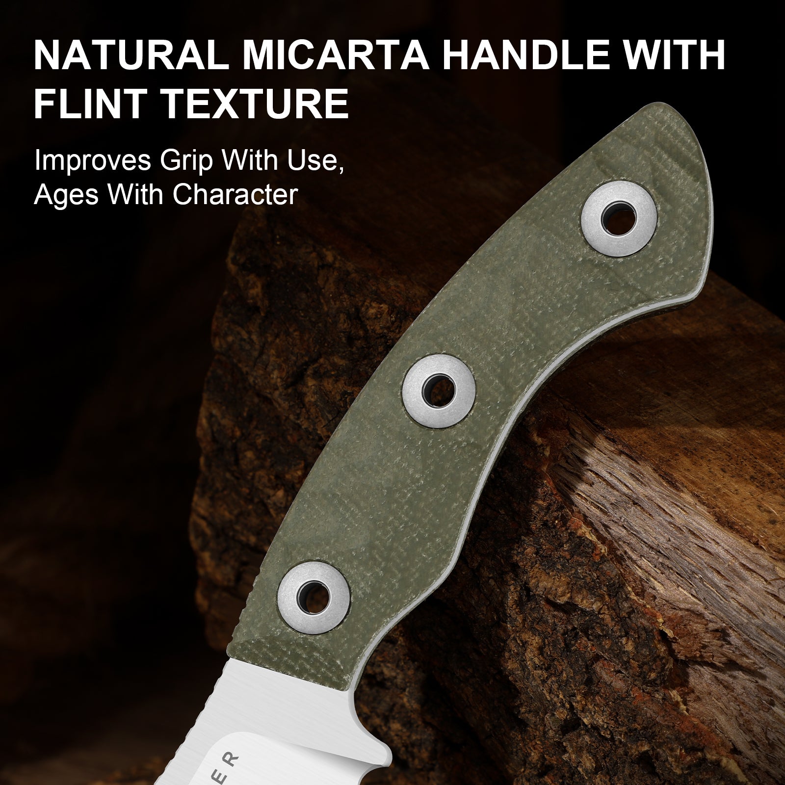 Rook | AEB-L | Micarta | Fixed Blade | KizerV™ 1090A4