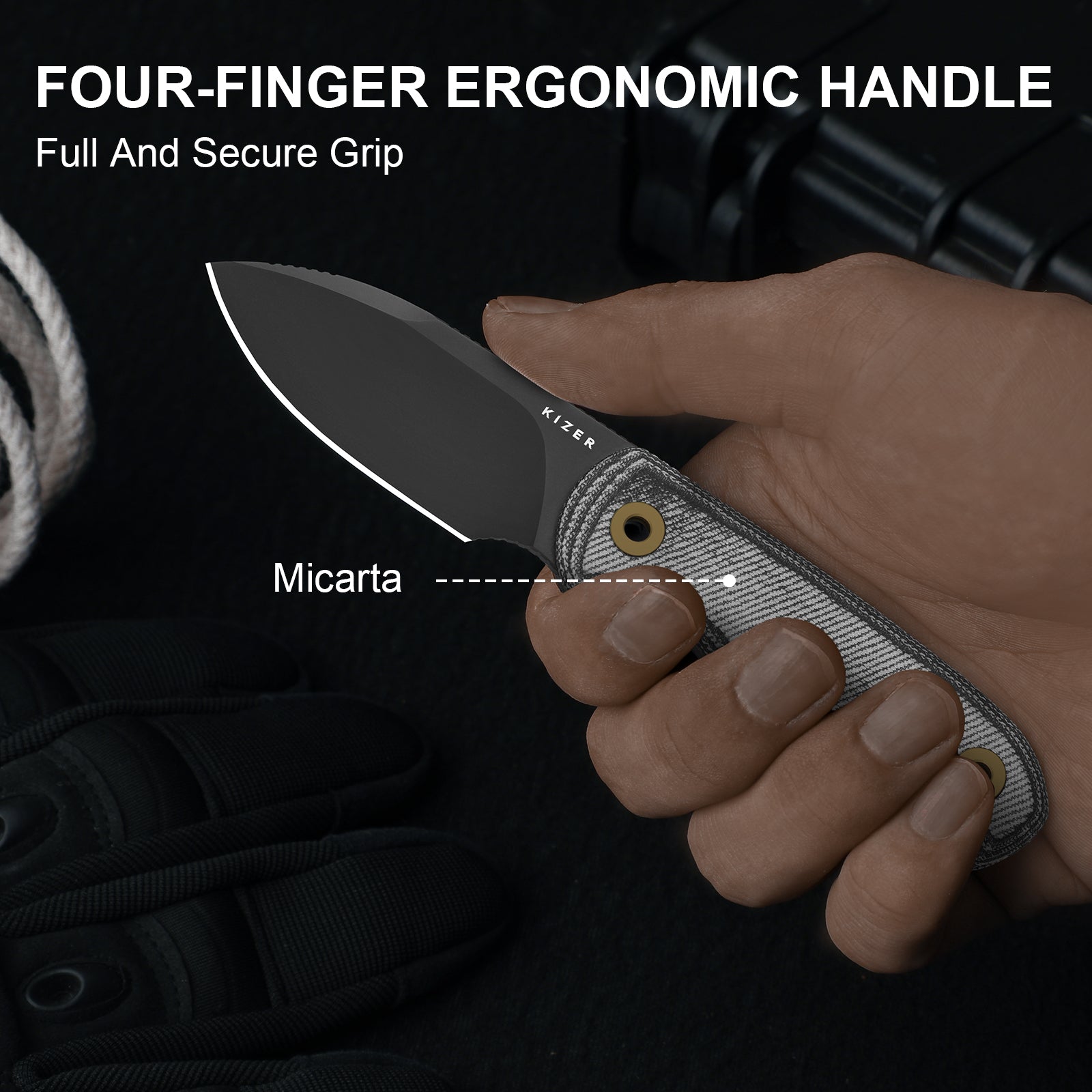 Drop Bear® Fix | S45VN | Micarta | KizerV™ 1094A4