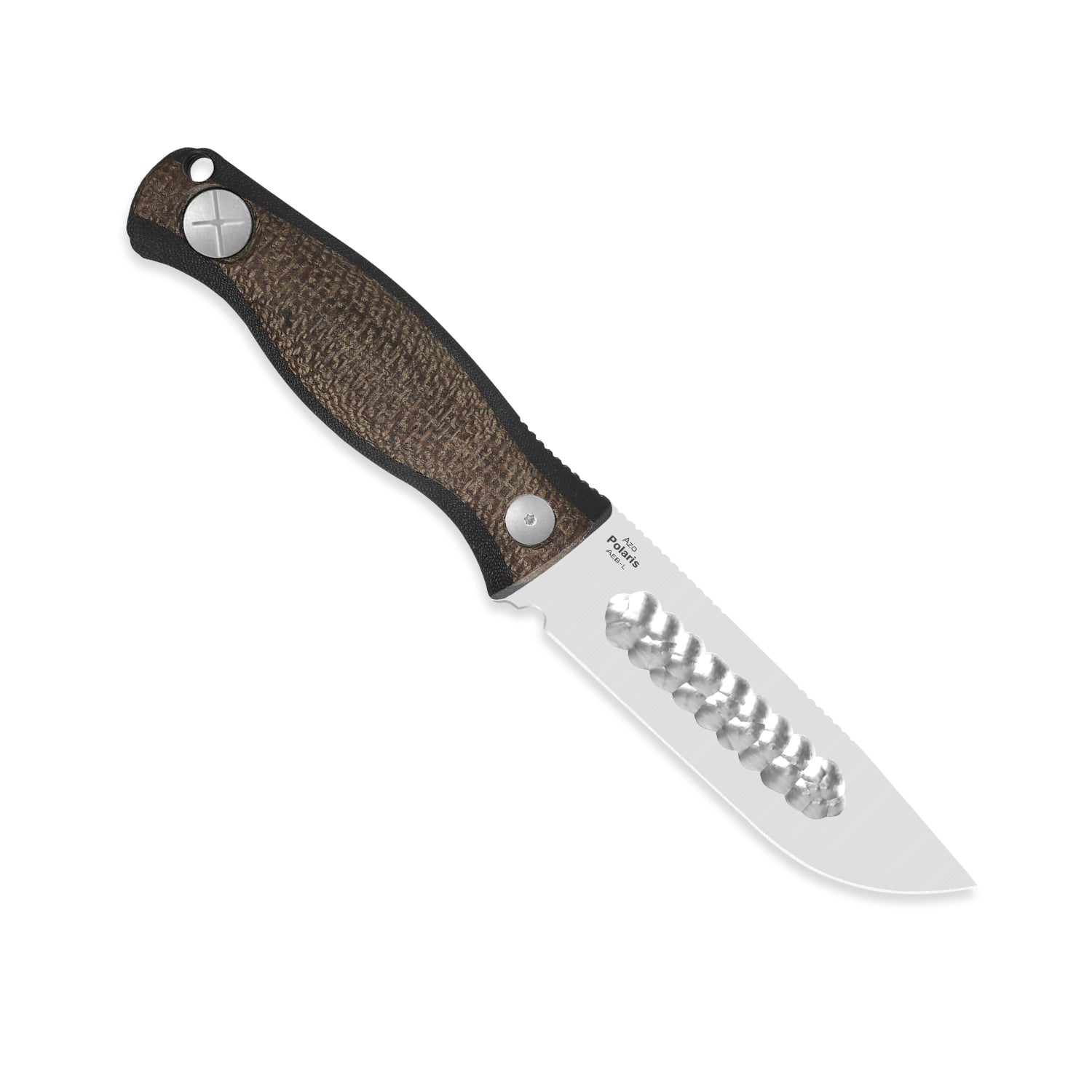 Polaris | AEB-L | Burlap Micarta & G10 | KizerV™ 1100A3