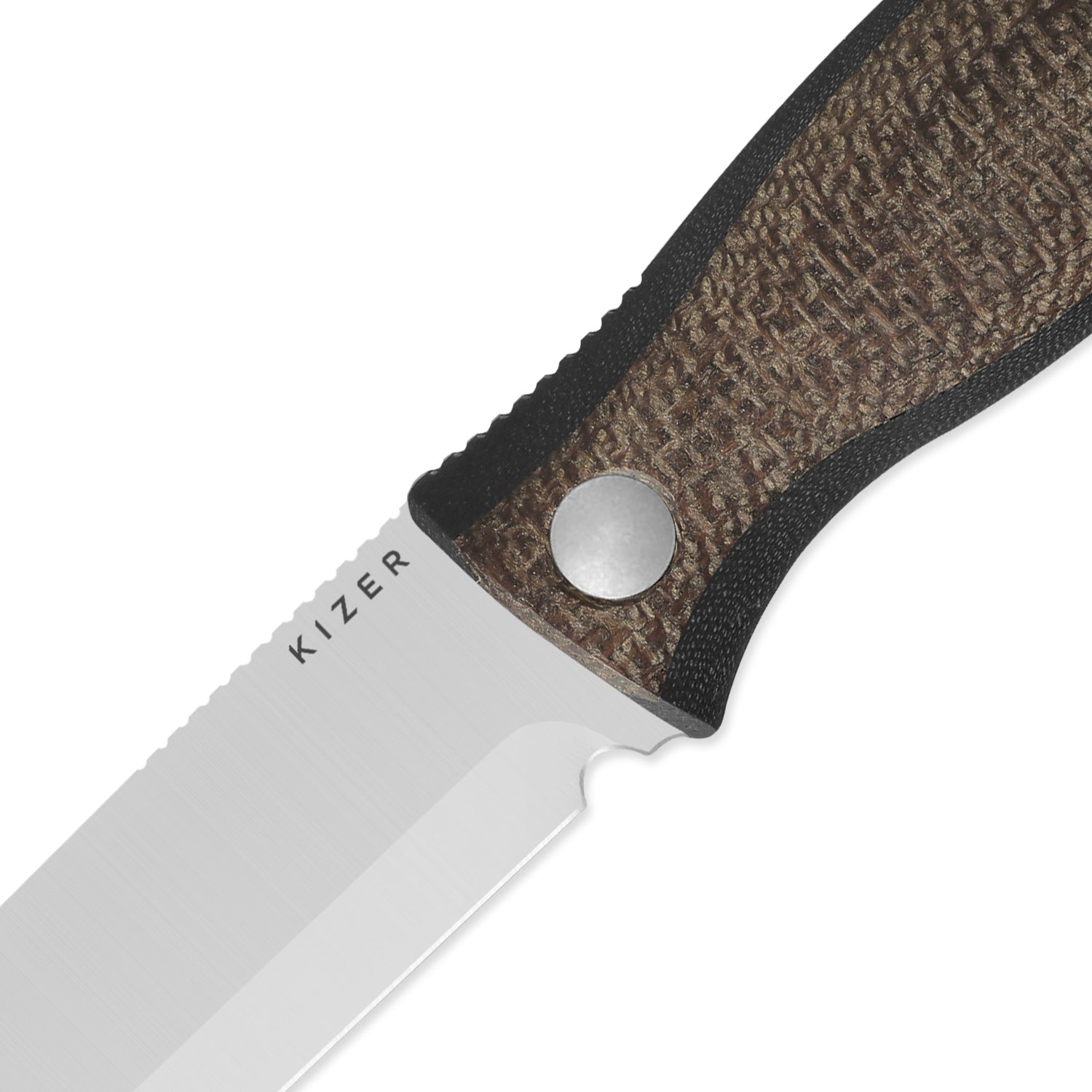 Polaris | AEB-L | Burlap Micarta & G10 | KizerV™ 1100A3