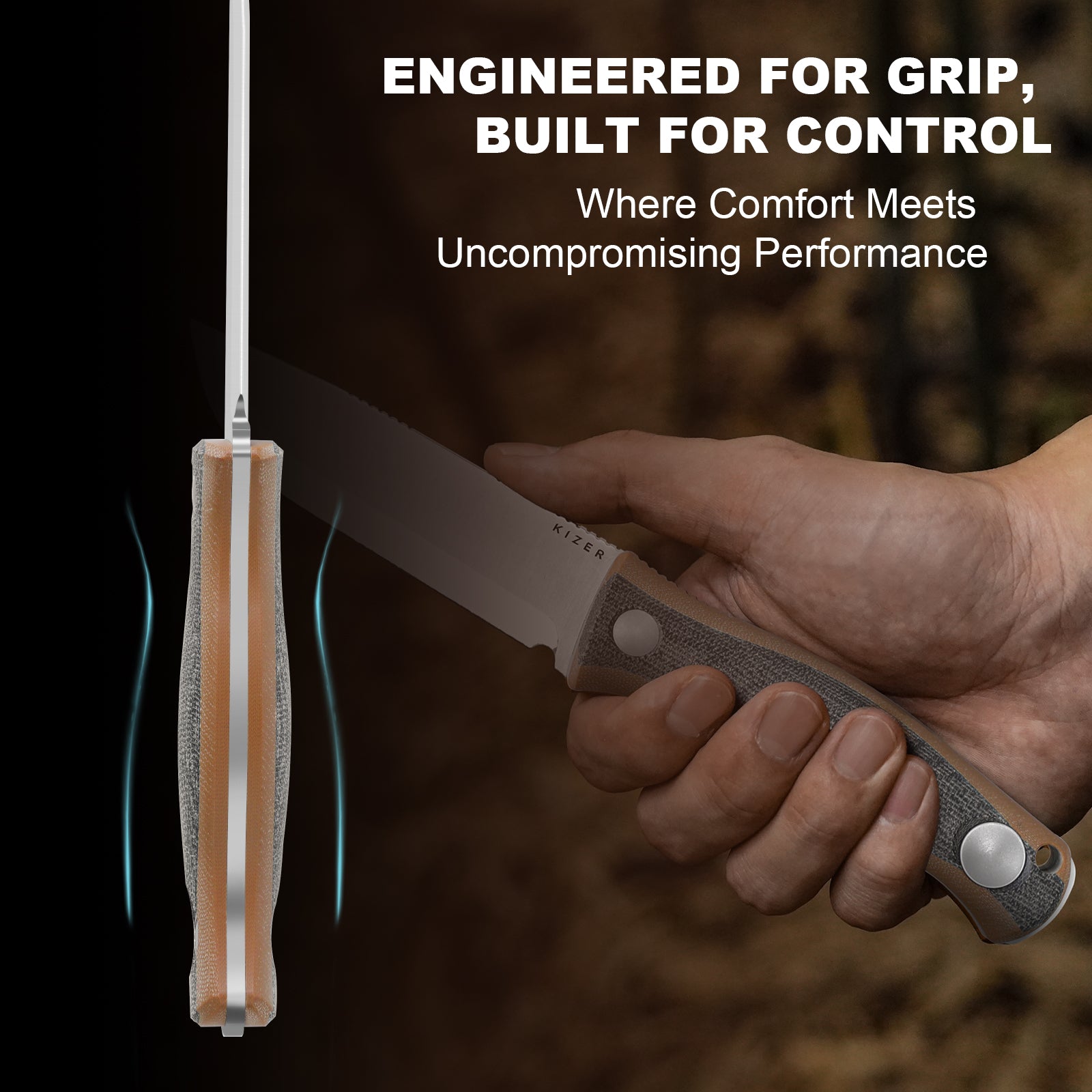 Polaris | AEB-L | Micarta & G10 | KizerV™ 1100A1