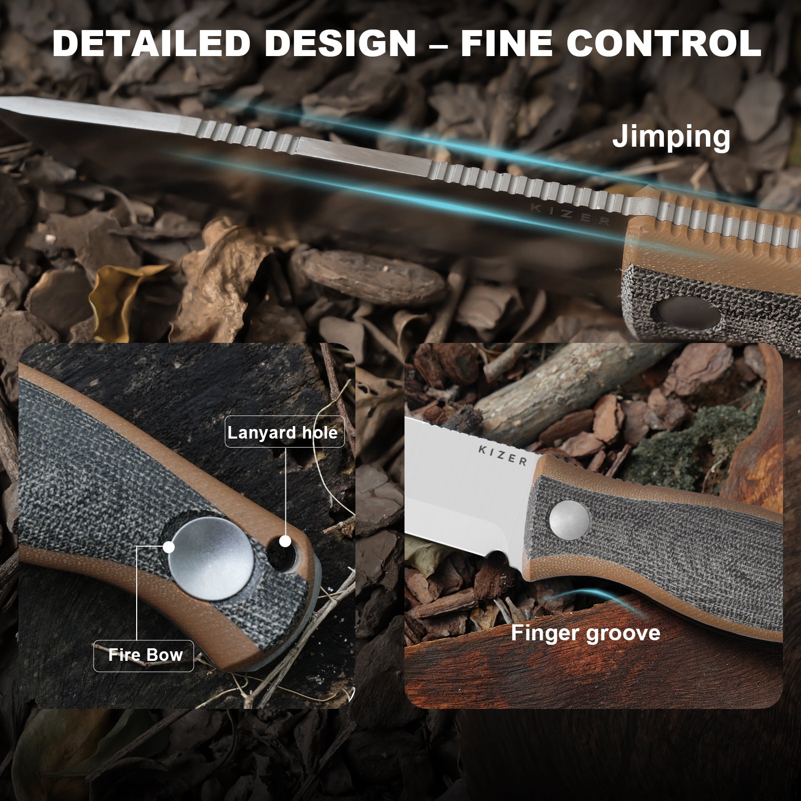 Polaris | AEB-L | Micarta & G10 | KizerV™ 1100A1