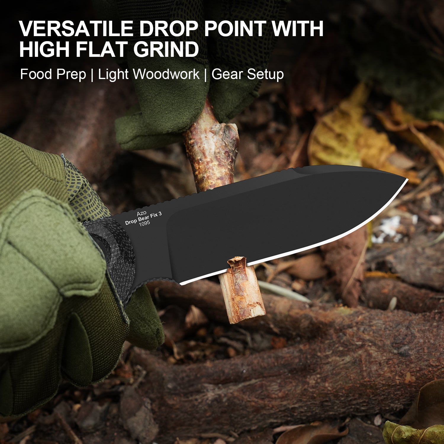 Drop Bear® Fix 3 | 1095 Blade | Micarta | KizerV™ 1101A3