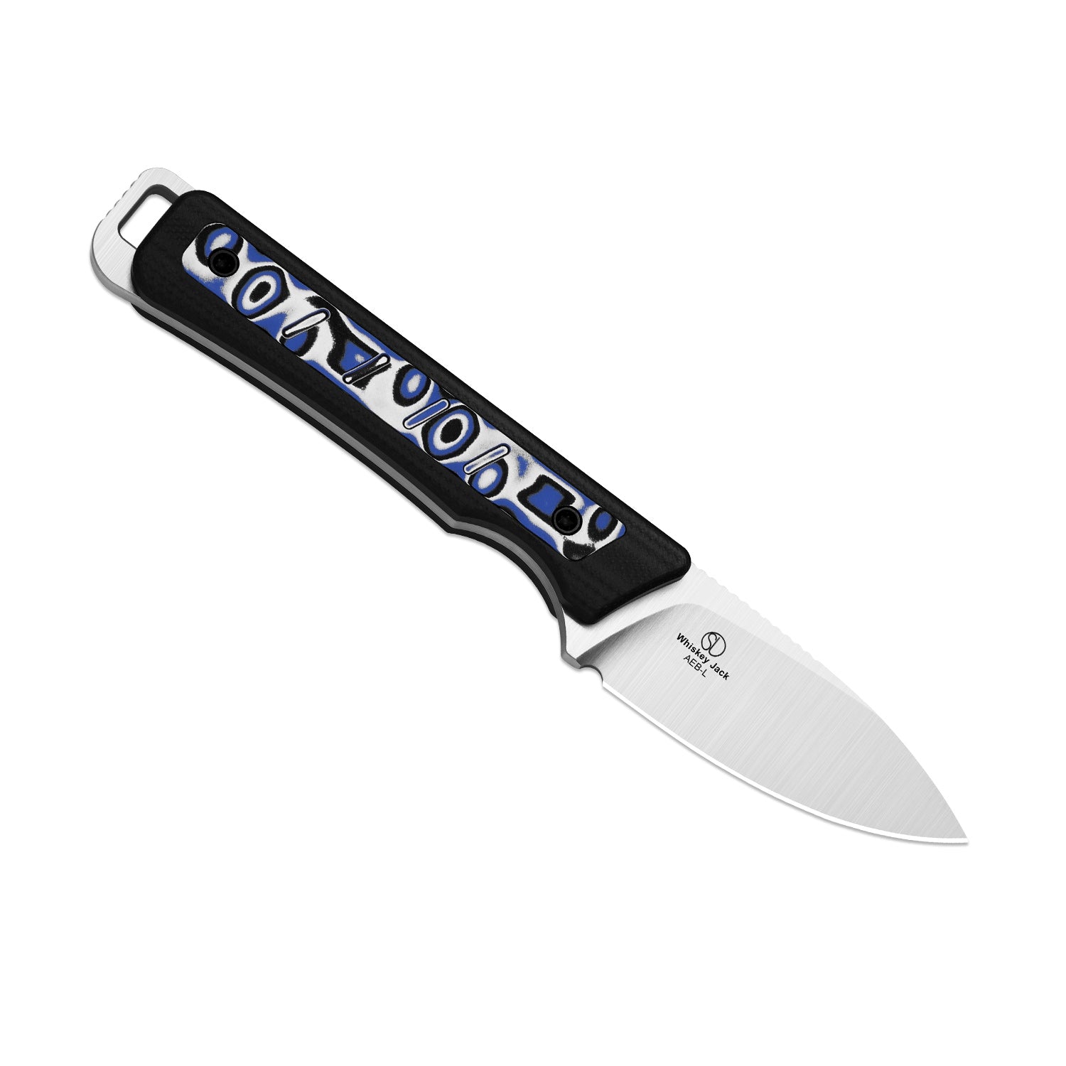 Whiskey Jack | Multiple Carry Options | Vortex Pattern Micarta | Skeletonized Tang | AEB-L | KizerV™ 1108A6