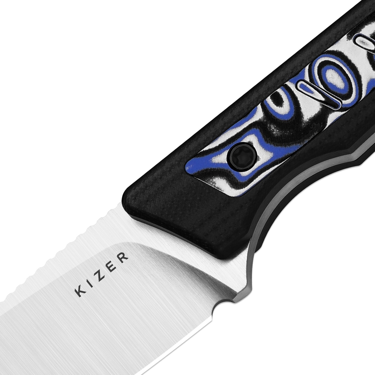 Whiskey Jack | Multiple Carry Options | Vortex Pattern Micarta | Skeletonized Tang | AEB-L | KizerV™ 1108A6