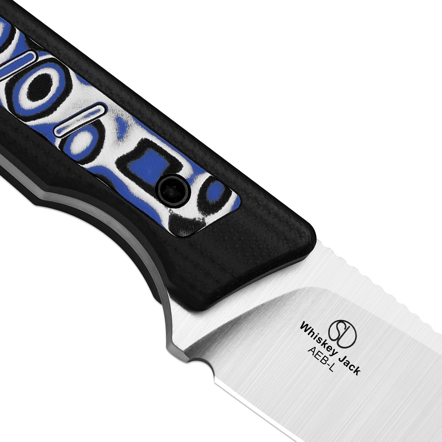 Whiskey Jack | Multiple Carry Options | Vortex Pattern Micarta | Skeletonized Tang | AEB-L | KizerV™ 1108A6