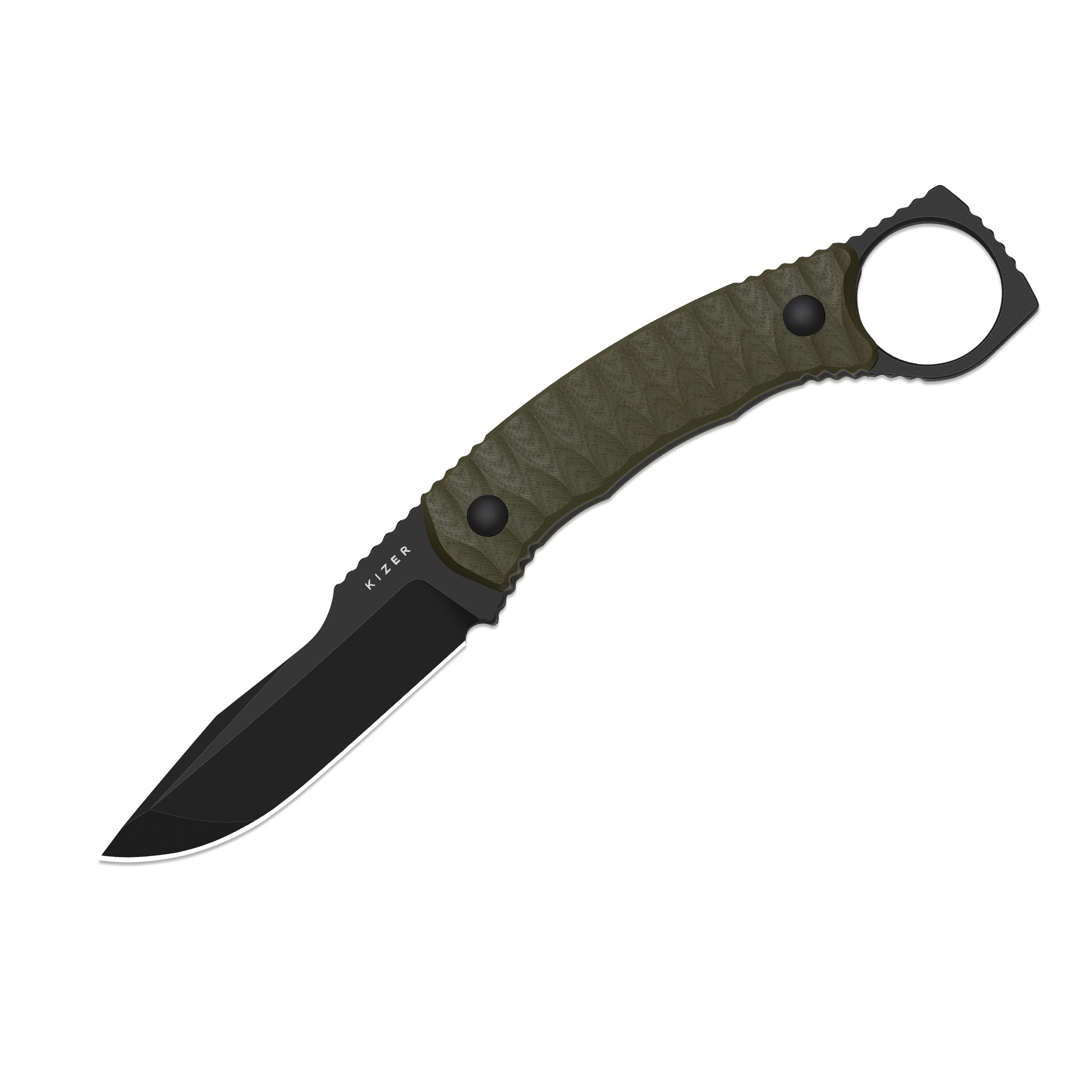 Billy Bones | Deep-Grooved G10 Handle|Lightweight Tactical | AEB-L | Fixed Blade | KizerV™ 1115A1