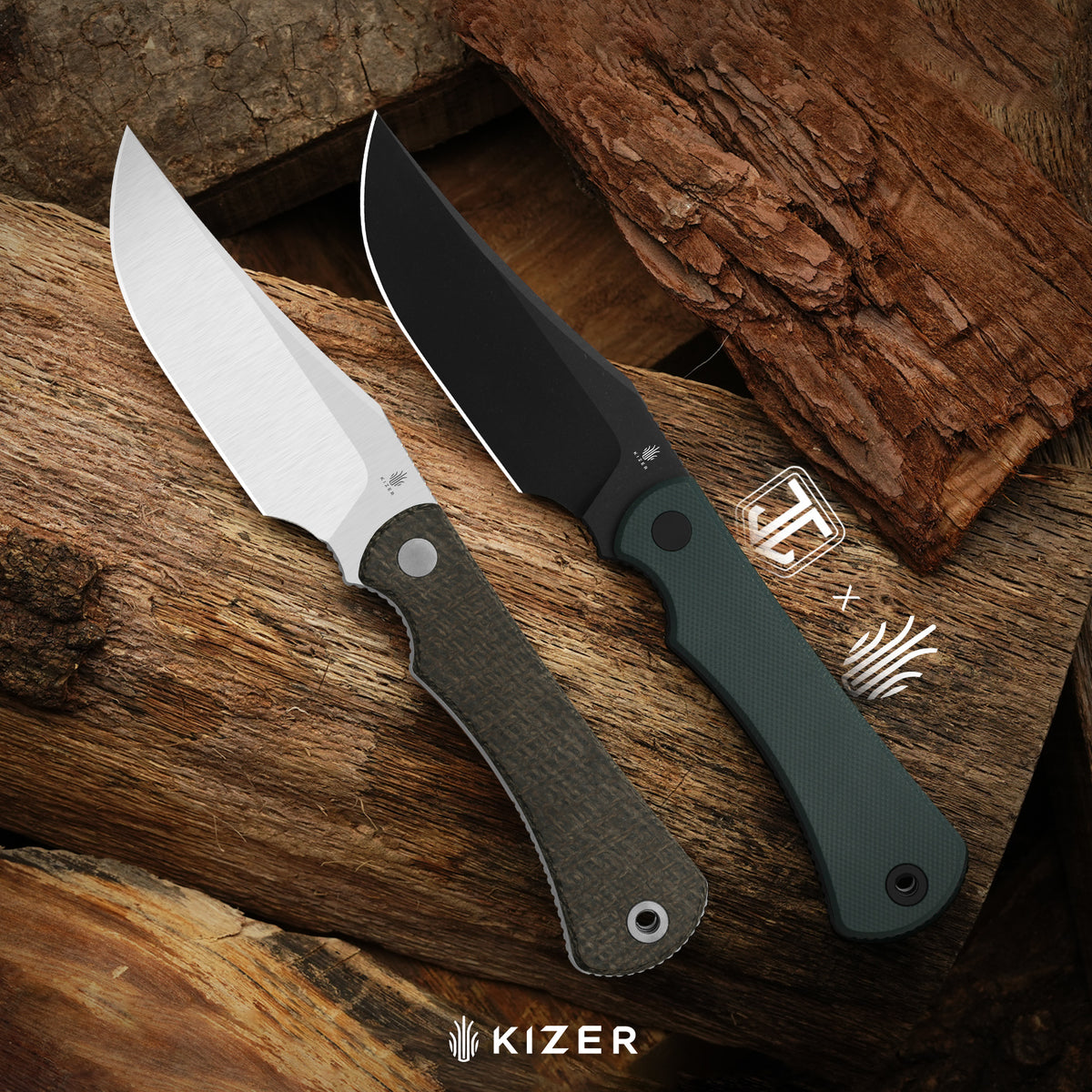 Field Guide | Trailing Point | AEB-L | Black PVD Coating & Stonewash | Norplex UltreX™ G10 | KizerV™ 1117A2