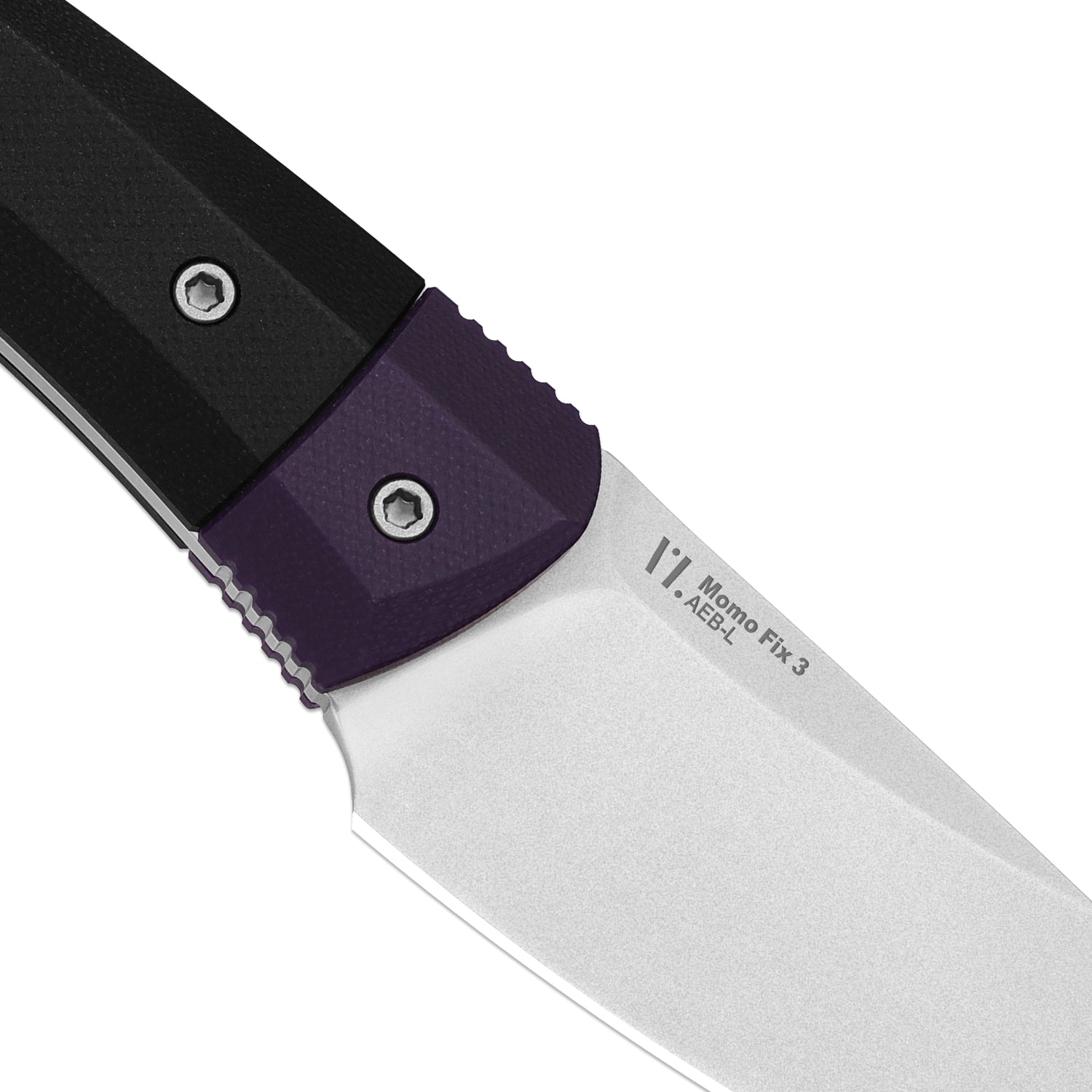 Momo Fix 3 | Purple & Black G10 | AEB-L | Stonewashed | KizerV™ 1124A3