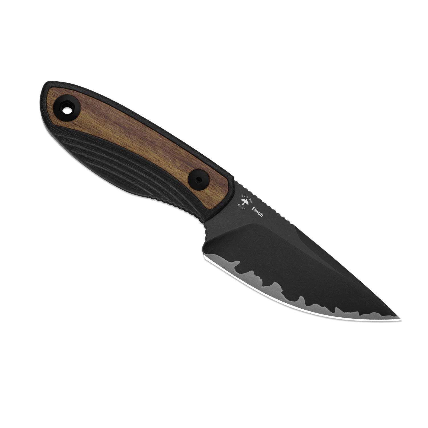 Finch | 3-layer Composite Steel | Black G10 & Mkuruti Wood | Fixed Blade | KizerB™ 1134A1