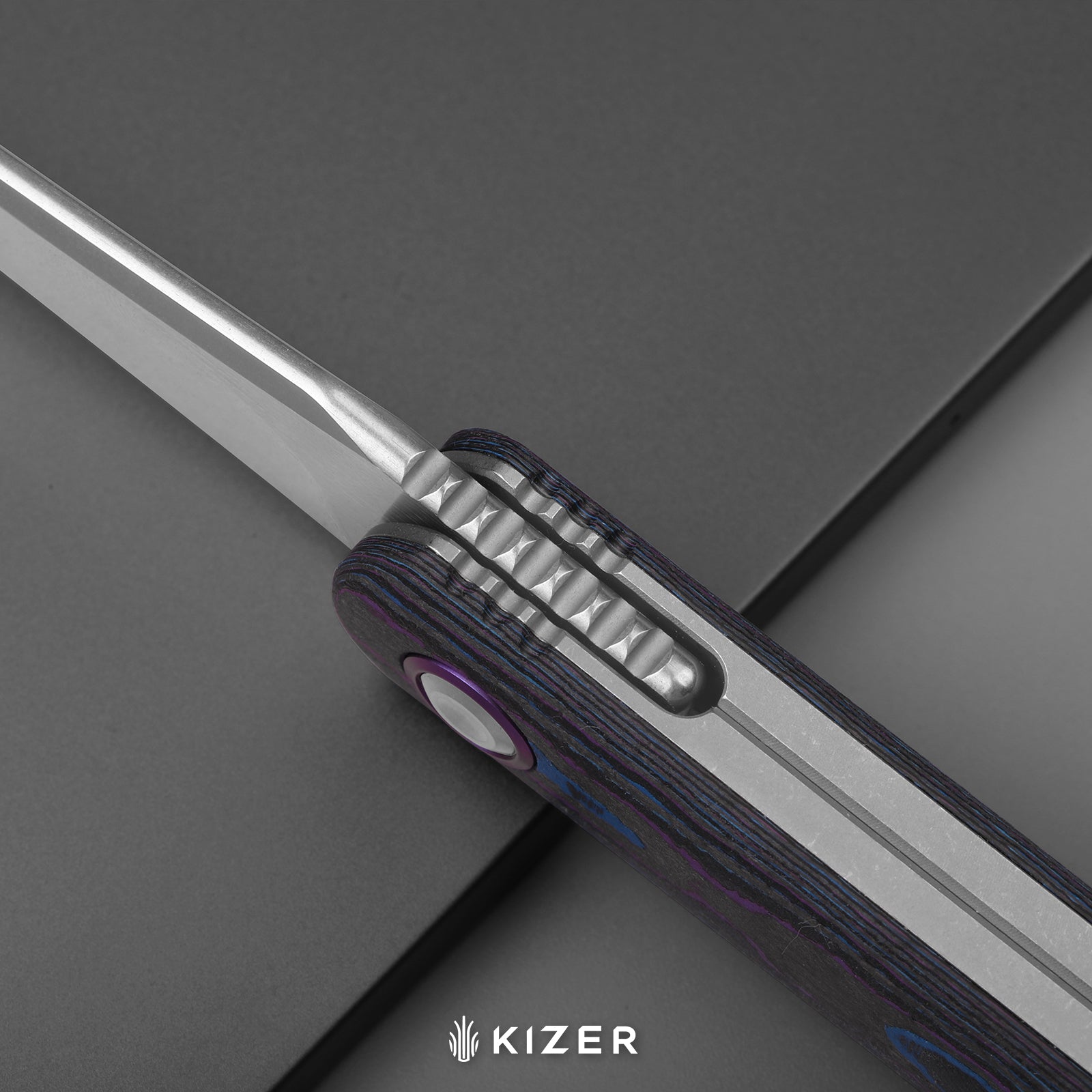 Feist 3 | CPM S90V + Matte DLC Ultra | Reverse Tanto | Titanium (Matte DLC Ultra) & Carbon Fiber | KizerX® 3499.3A1