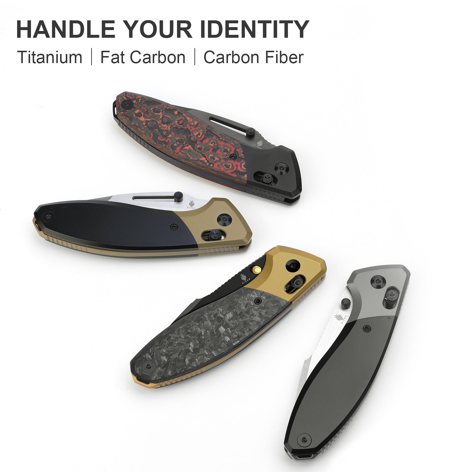 Staffi | S45VN | Titanium & Carbon Fiber | KizerB™ 3695A1