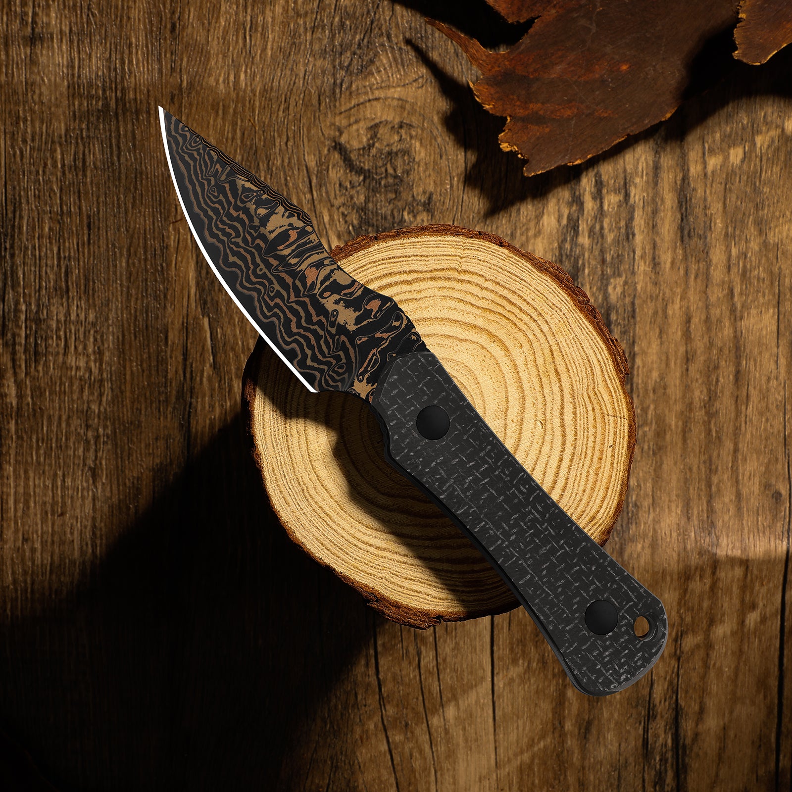 Bone | AEB-L + Stonewashed | Stabilized Wood | KizerV™ 1122A4