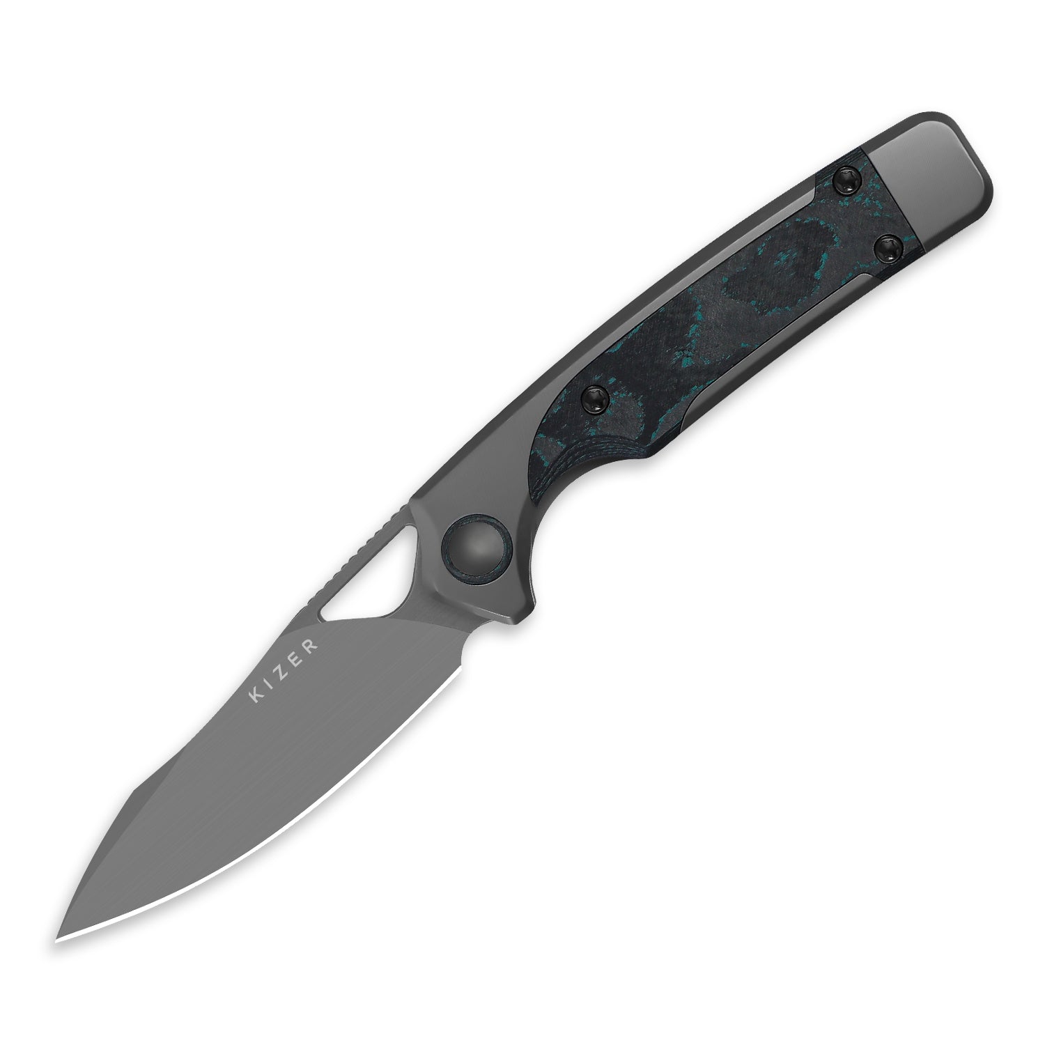 Ara | S45VN | Titanium & Camo Carbon Brittany Blue | Ki3729A2