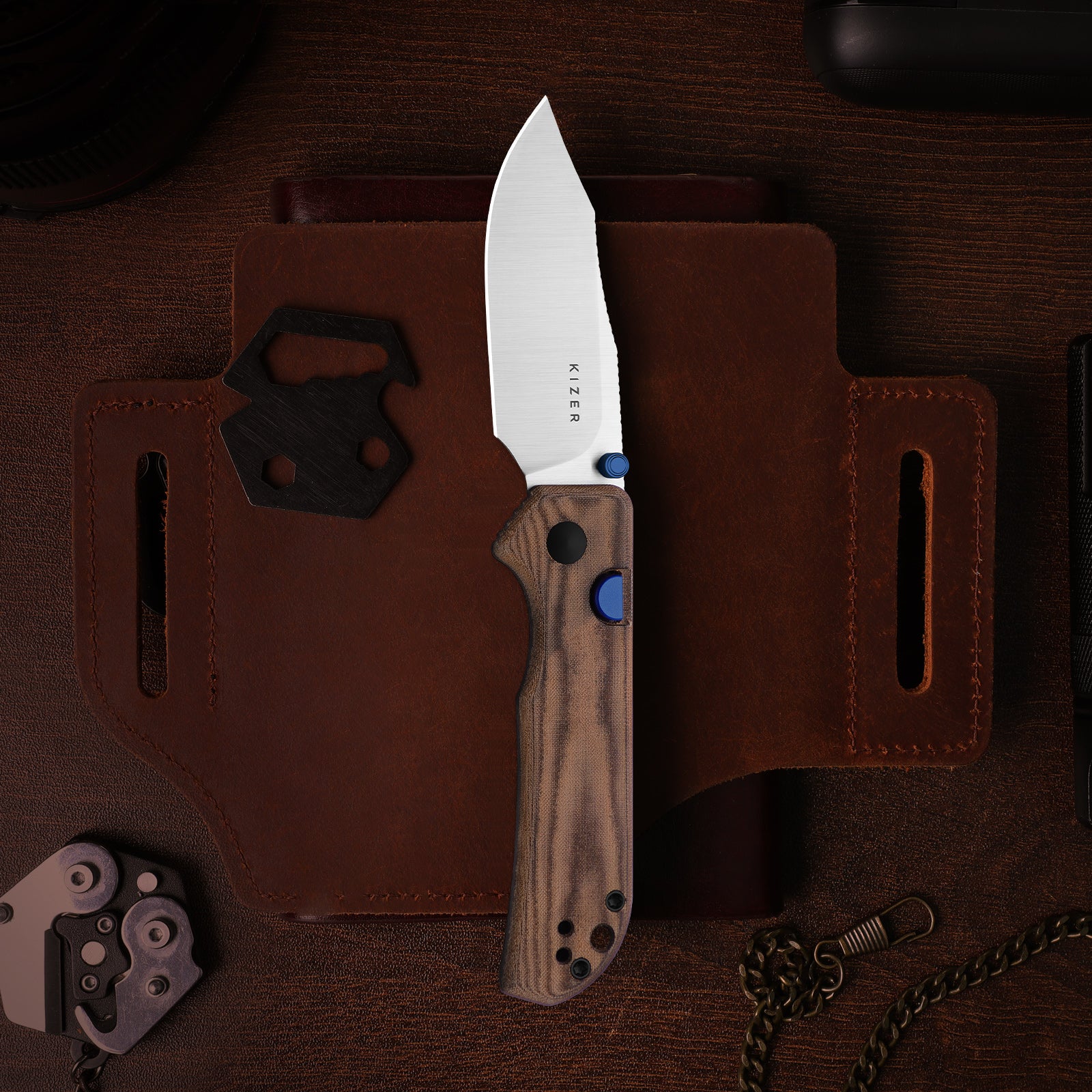 Nice Guy | Clip Point | AEB-L + Satin | Norplex UltreX™ Micarta | KizerV™ 3011BCA1