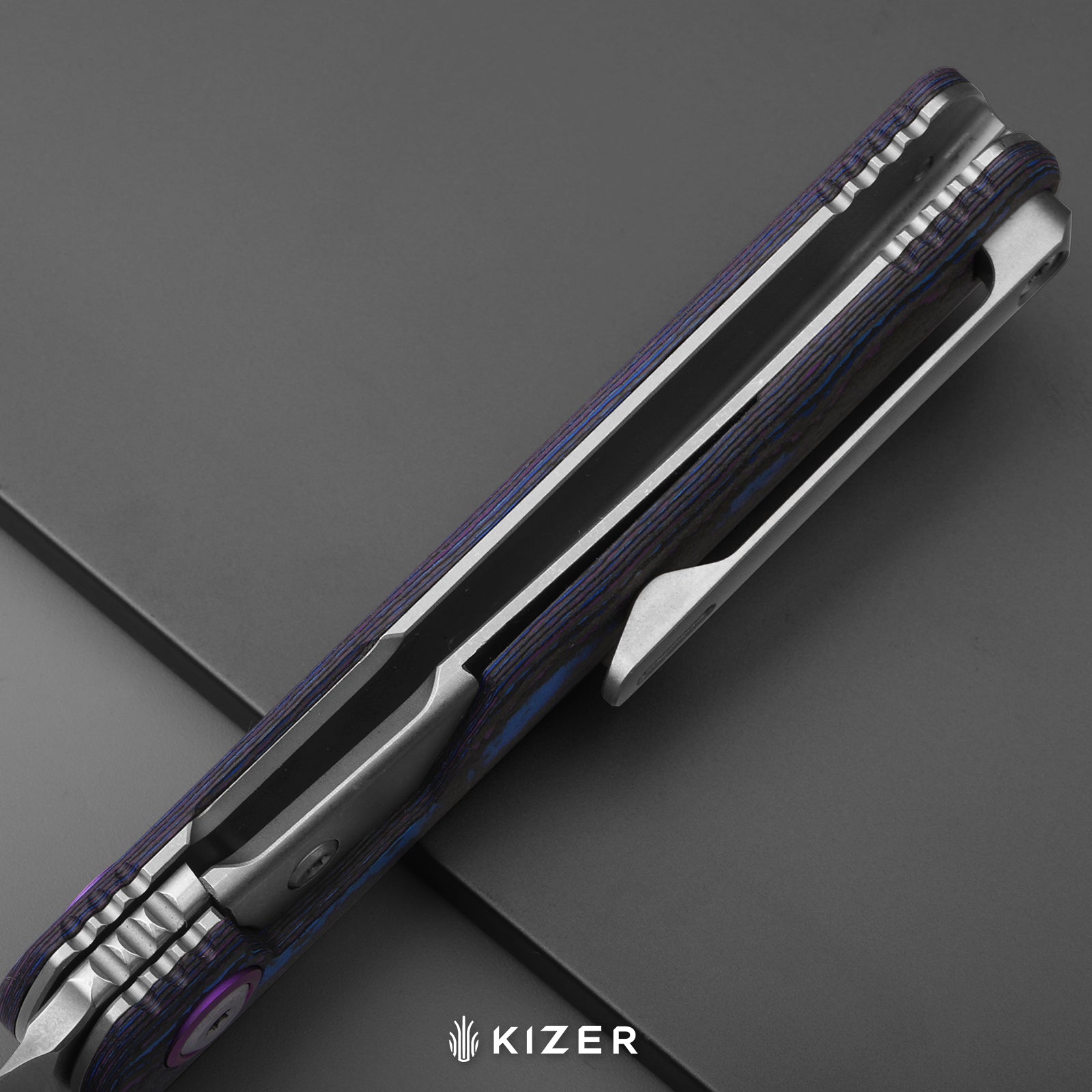 Feist 3 | CPM S90V + Matte DLC Ultra | Reverse Tanto | Titanium (Matte DLC Ultra) & Carbon Fiber | KizerX® 3499.3A1