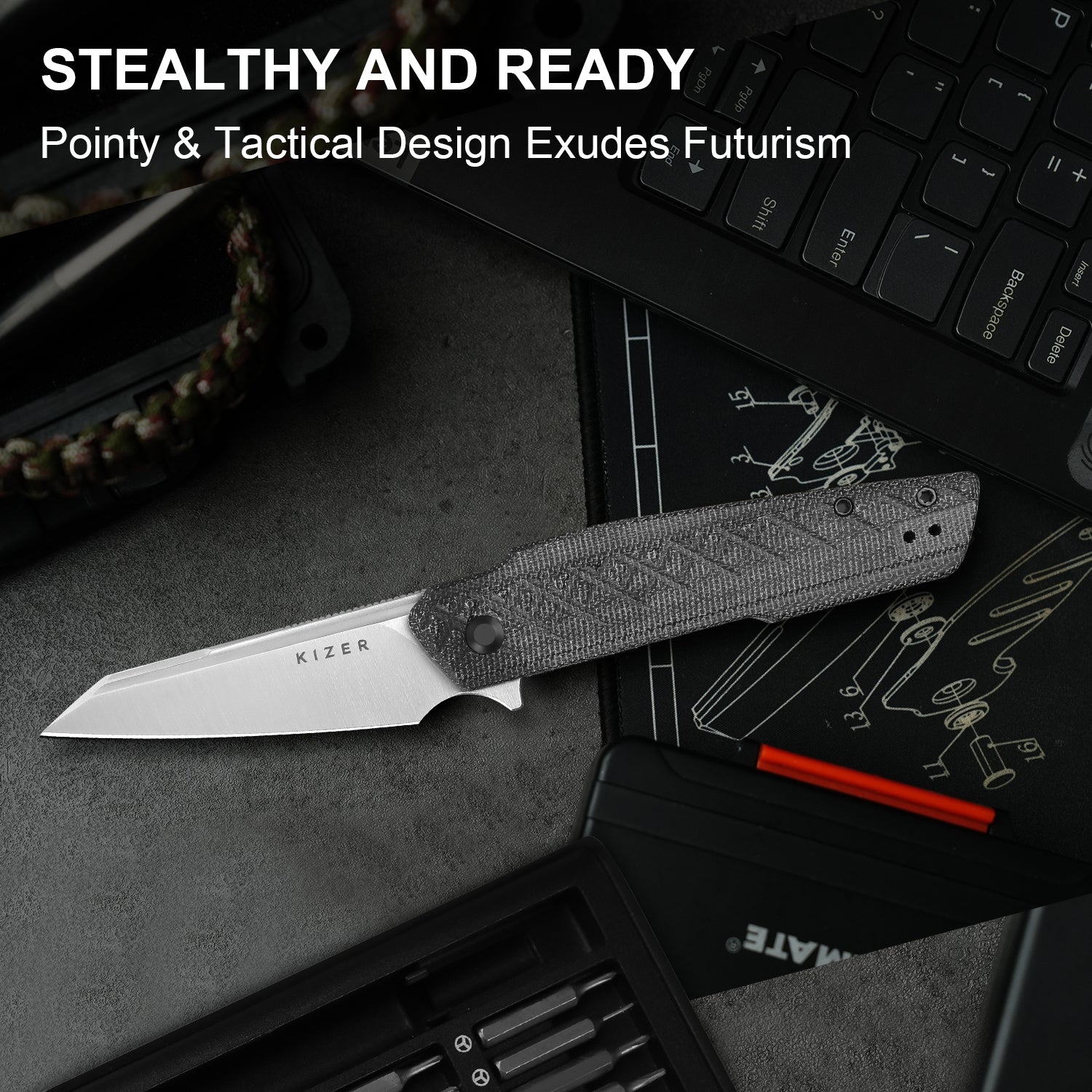 SKINNER | Nitro-V | Micarta | KizerV™ 3725A2