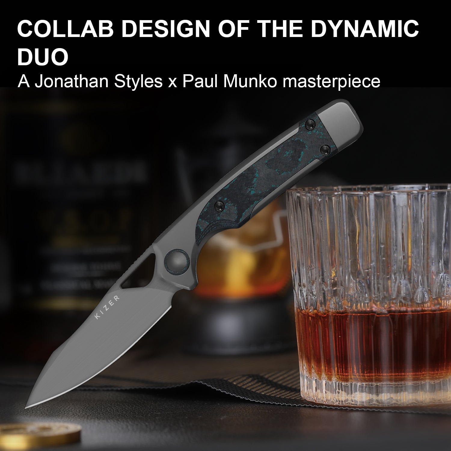 Ara | S45VN | Titanium & Camo Carbon Brittany Blue | Ki3729A2