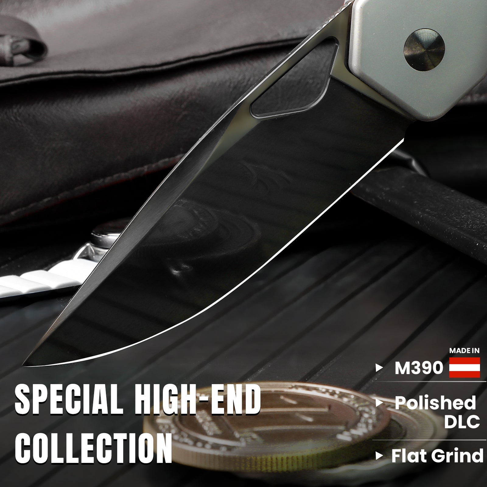 Militaw® | DLC M390 | Titanium & Timascus| Exclusive | Limited Edition | KizerB™ 3634A6