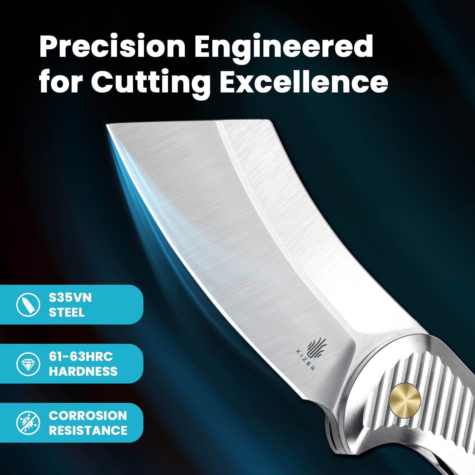 Dawn | S35VN | Titanium | KizerB™ 3673A2