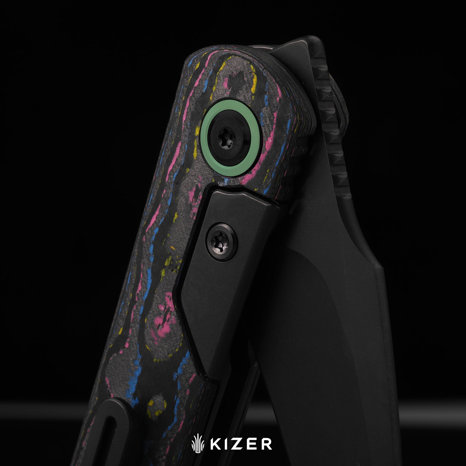 Feist 3 | CPM S90V + Matte DLC Ultra | Reverse Tanto | Titanium (Matte DLC Ultra) & Carbon Fiber | KizerX® 3499.3A1