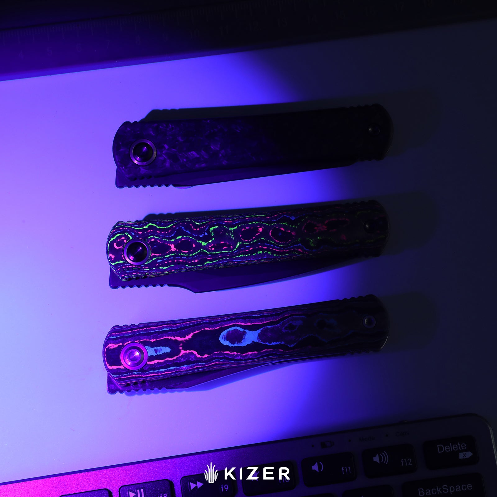 Feist 3 | CPM S90V + Matte DLC Ultra | Reverse Tanto | Titanium (Matte DLC Ultra) & Carbon Fiber | KizerX® 3499.3A1