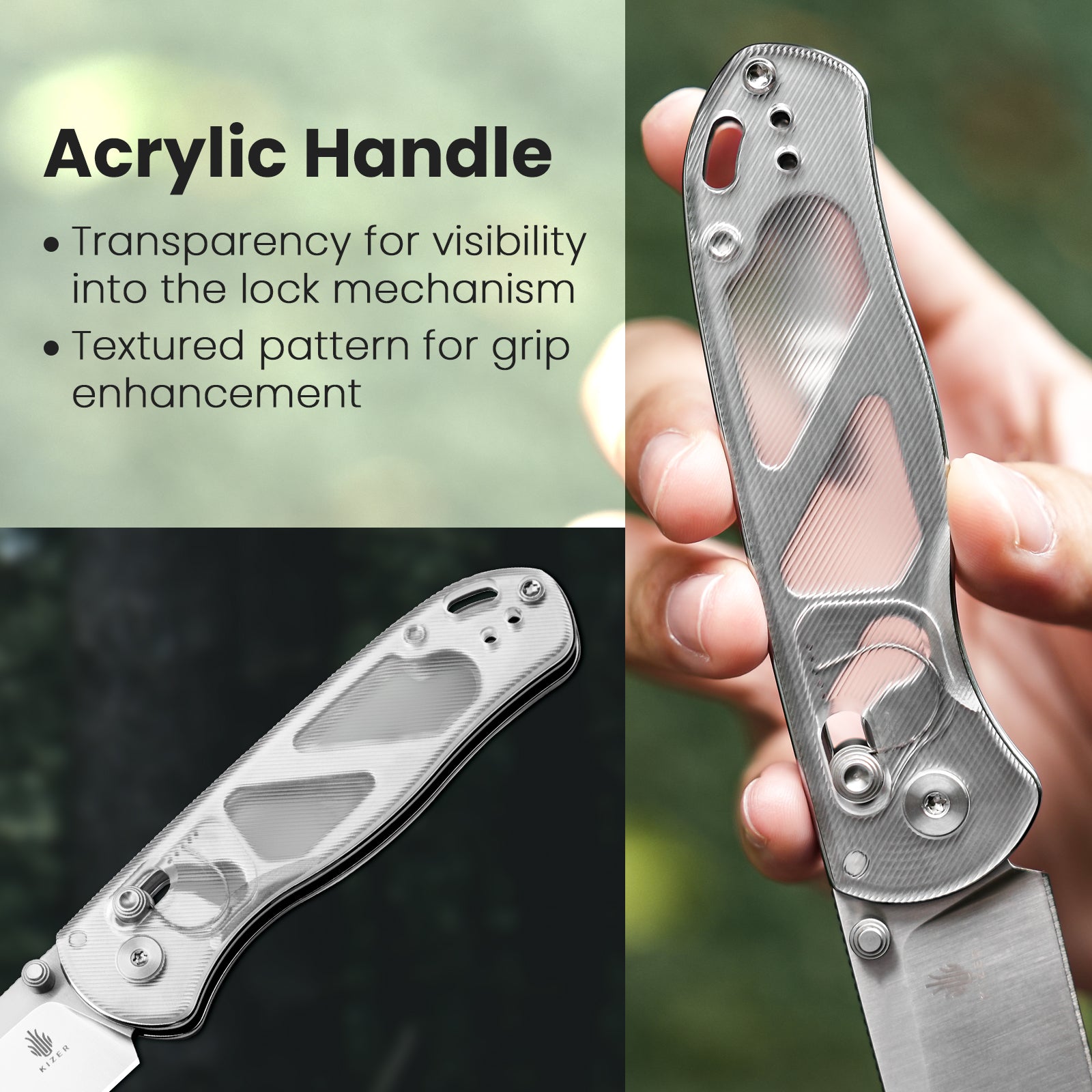 Drop Bear® | Kizer Clutch Lock™ | Nitro-V | Acrylic Handle | KizerV™ 3619A1