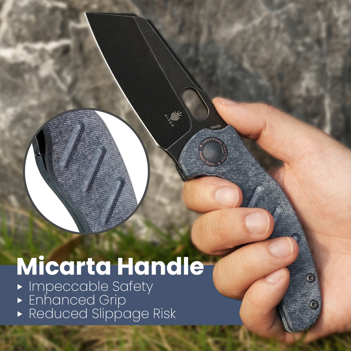 C01C | 154CM | Denim Micarta | V4488C5