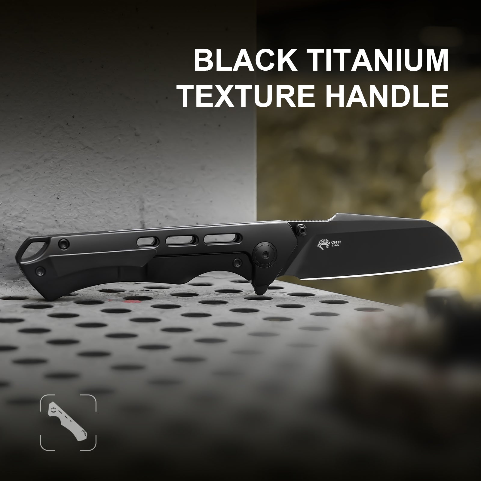 Crest | S35VN | Titanium | KizerB™ 3714A2