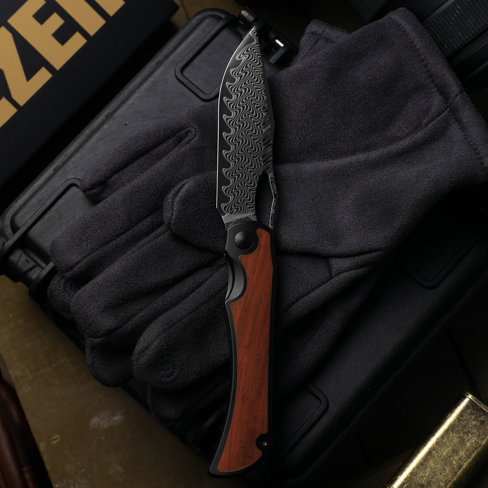 Allure | Balanced Form | S45VN | Micarta With Vortex Pattern | KizerB™ 4763LDA1